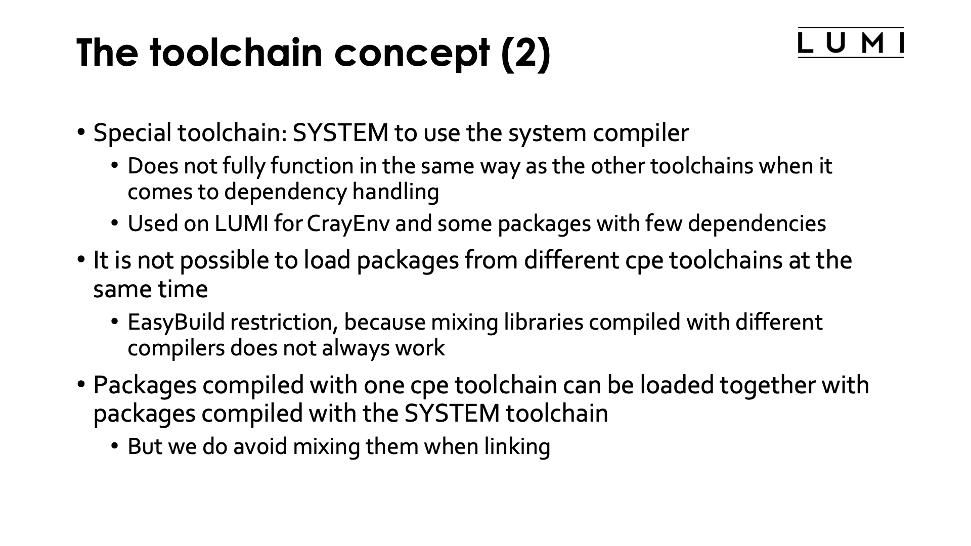 The toolchain concept 2