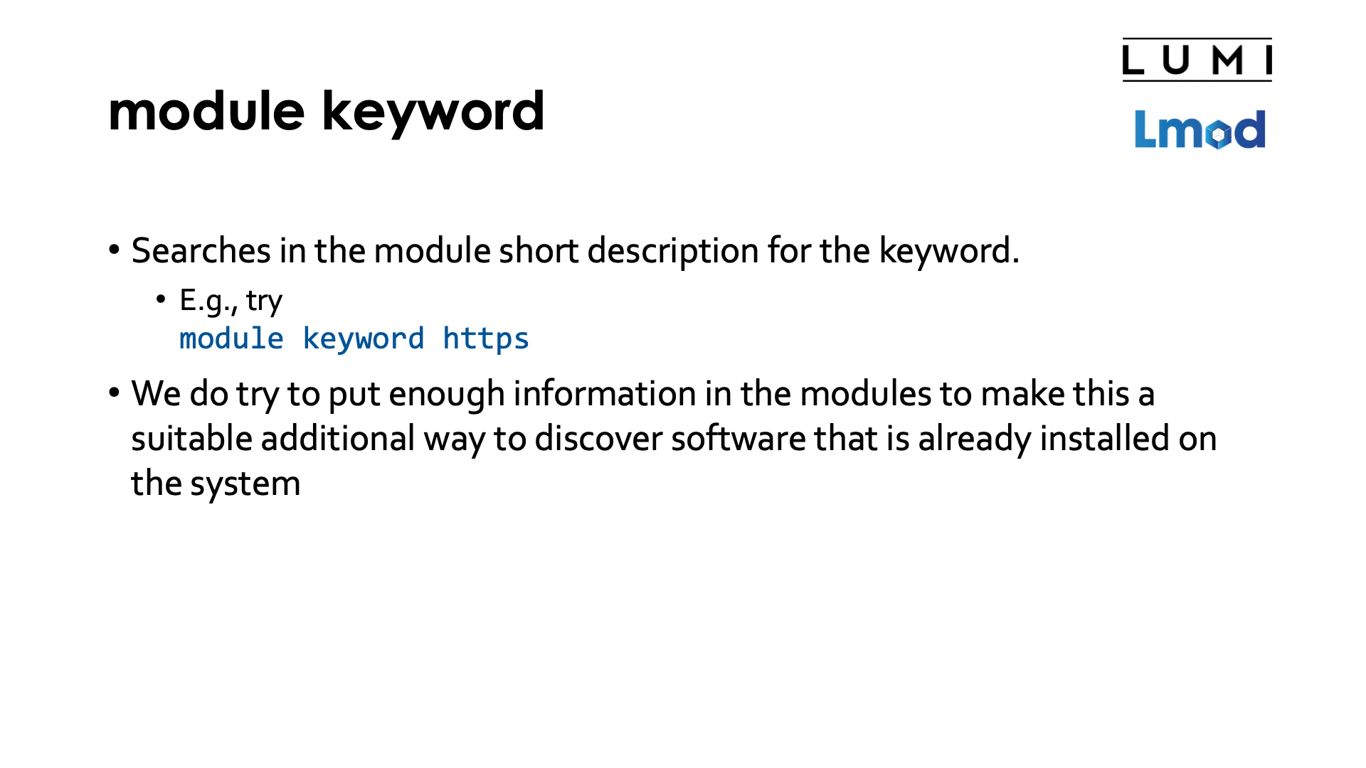 module keyword