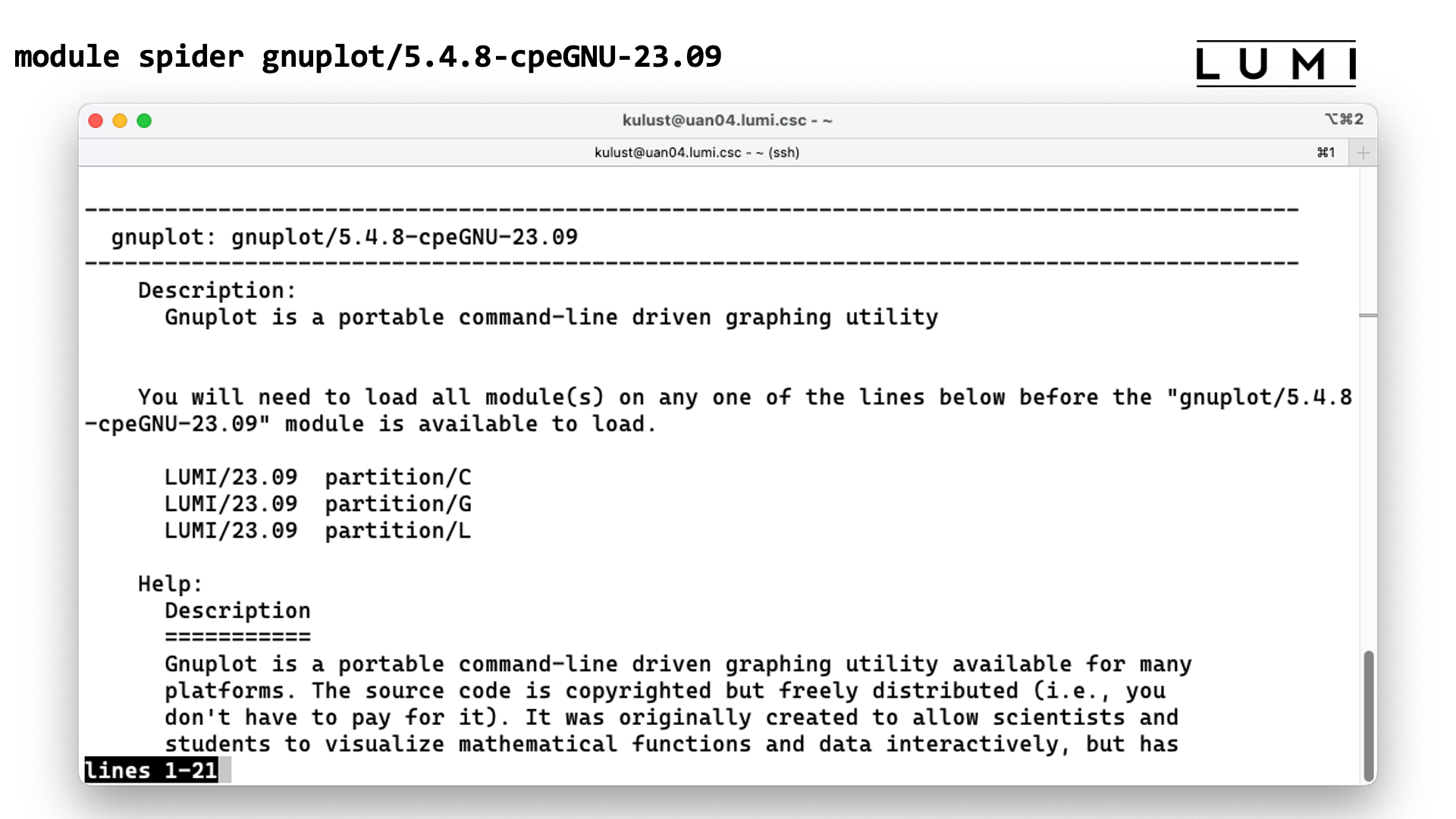 module spider gnuplot/5.4.8-cpeGNU-23.09