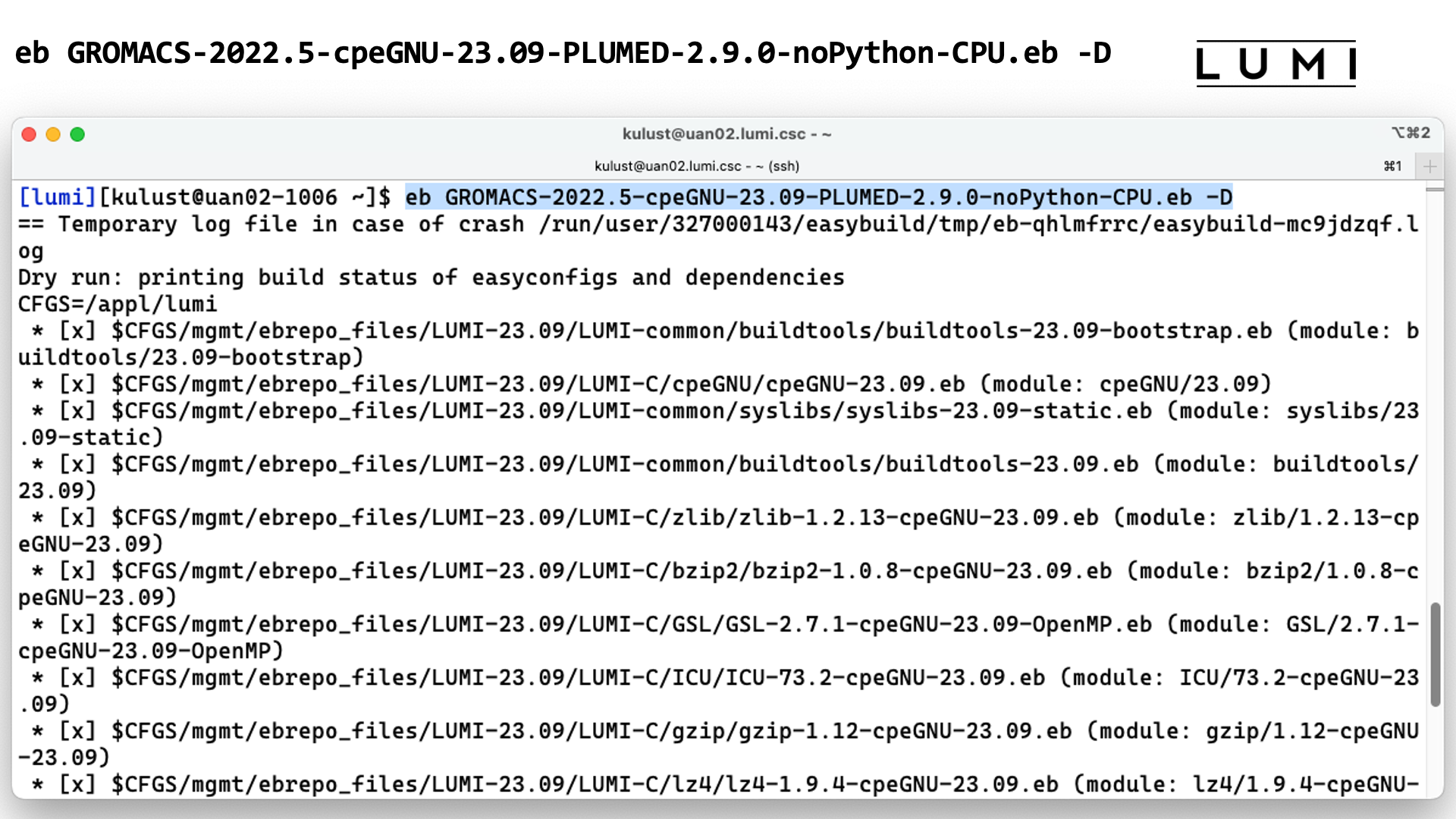 eb GROMACS-2022.5-cpeGNU-23.09-PLUMED-2.9.0-noPython-CPU.eb –D