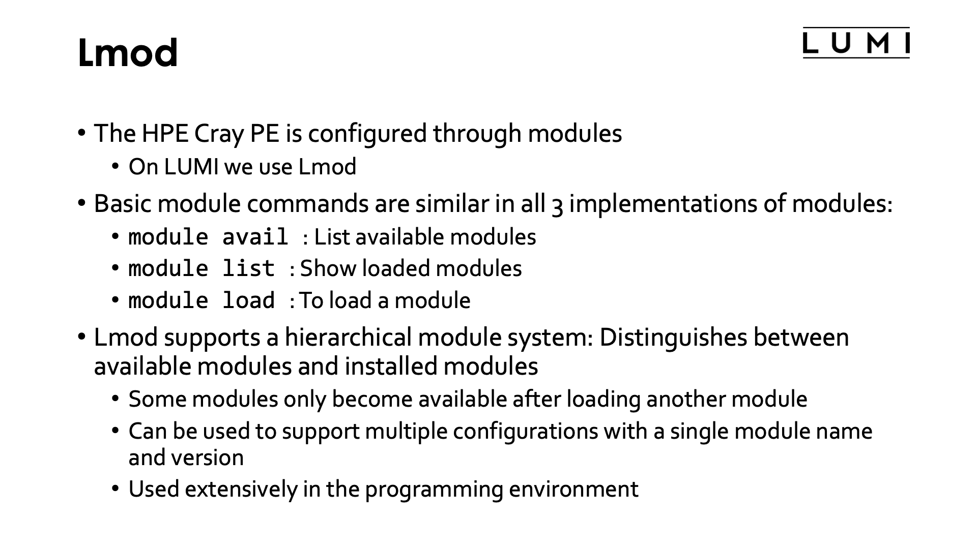 Slide Lmod