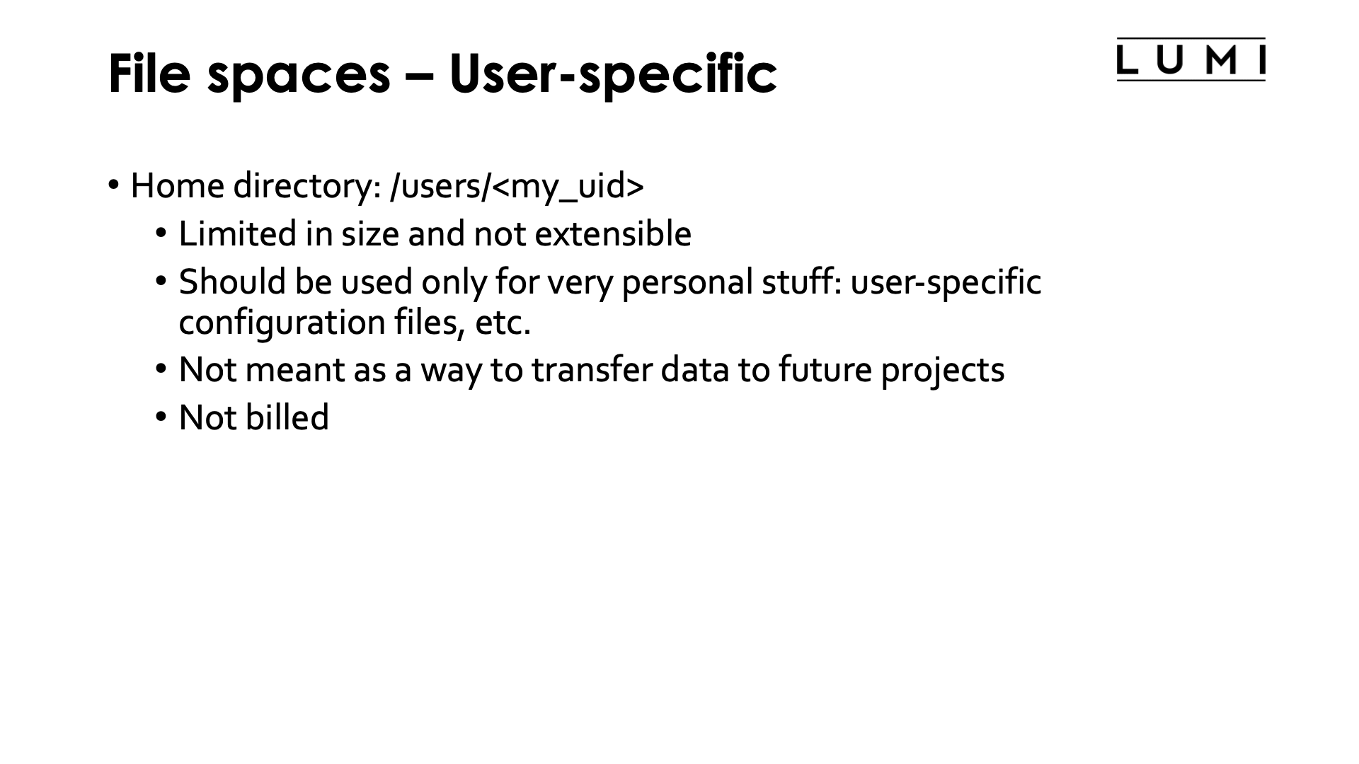 Slide File Spaces User