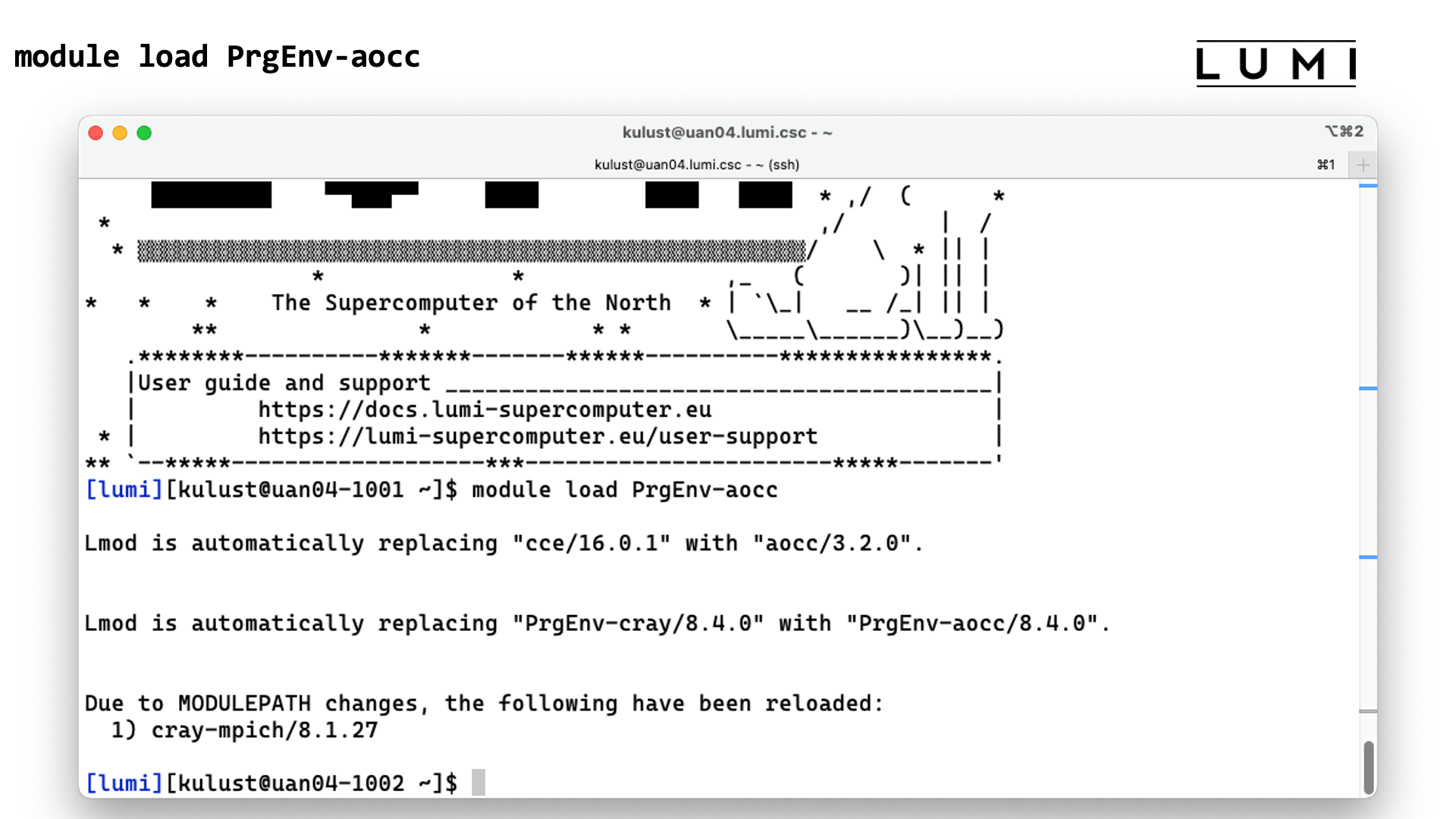 module load PrgEnv-aocc