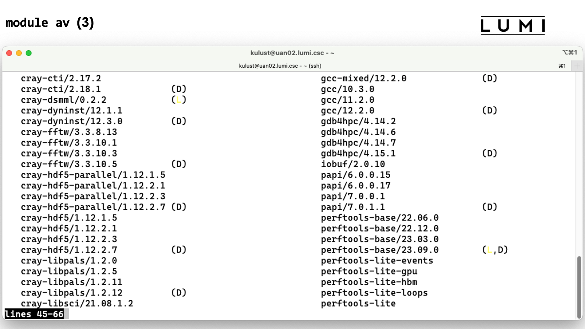 module avail slide 3