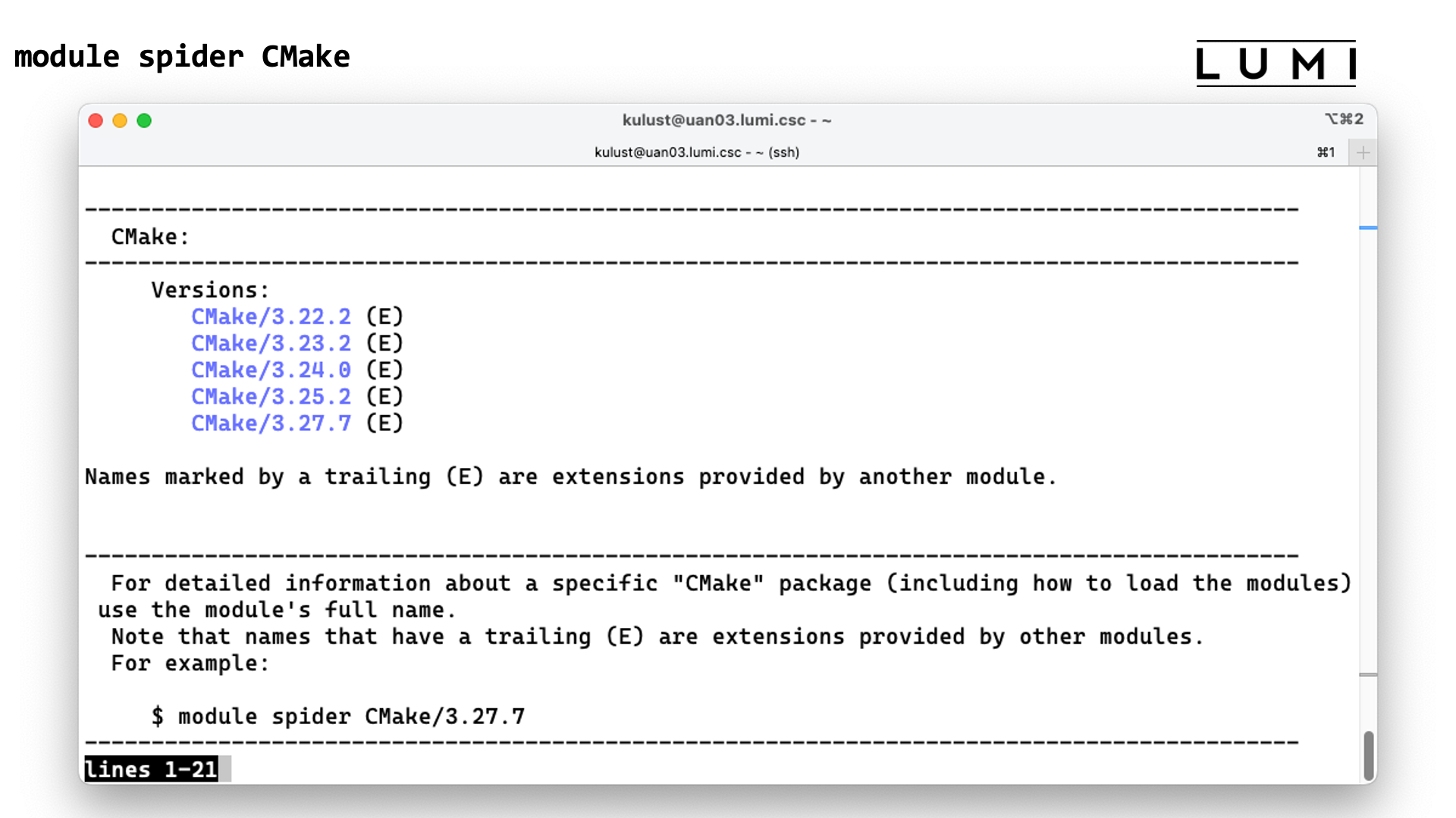 module spider cmake