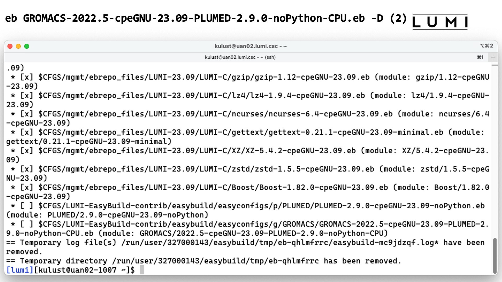 eb GROMACS-2022.5-cpeGNU-23.09-PLUMED-2.9.0-noPython-CPU.eb –D (2)