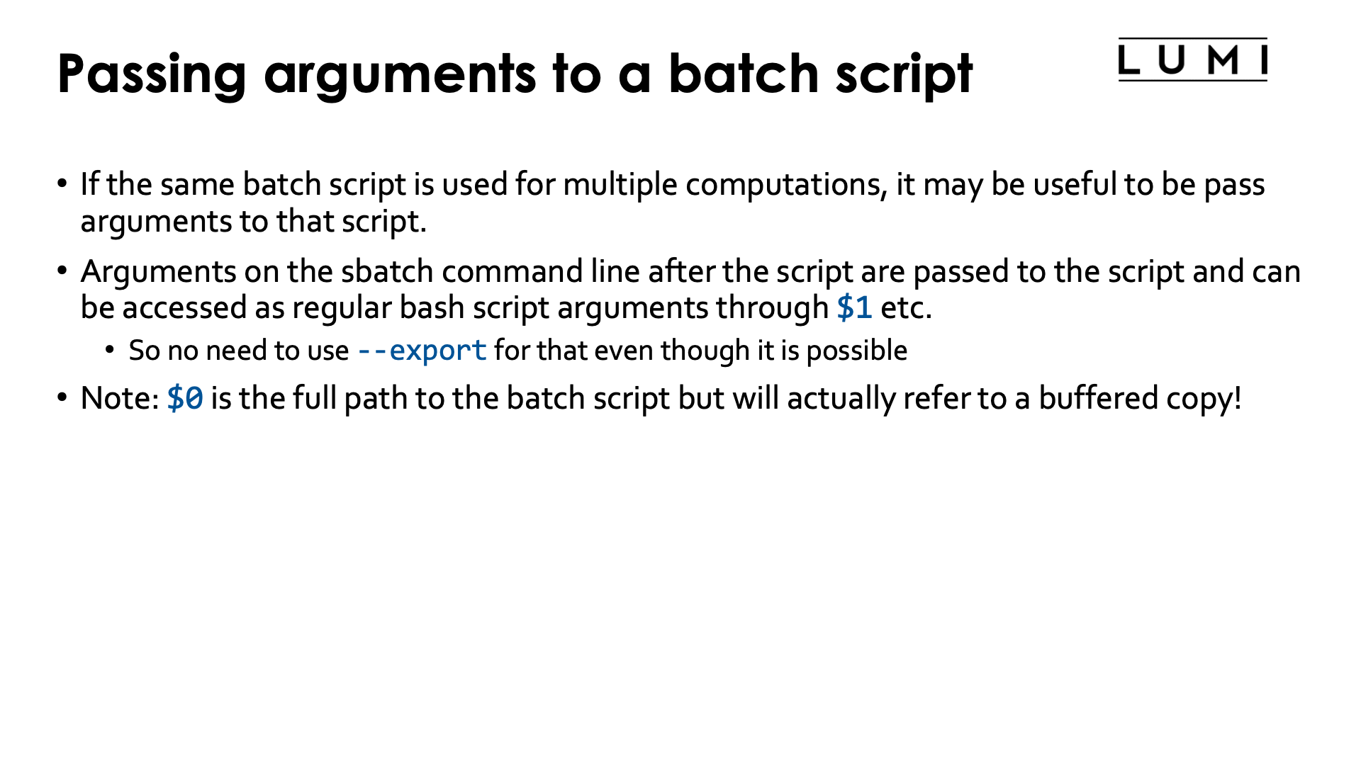 Slide Passing arguments