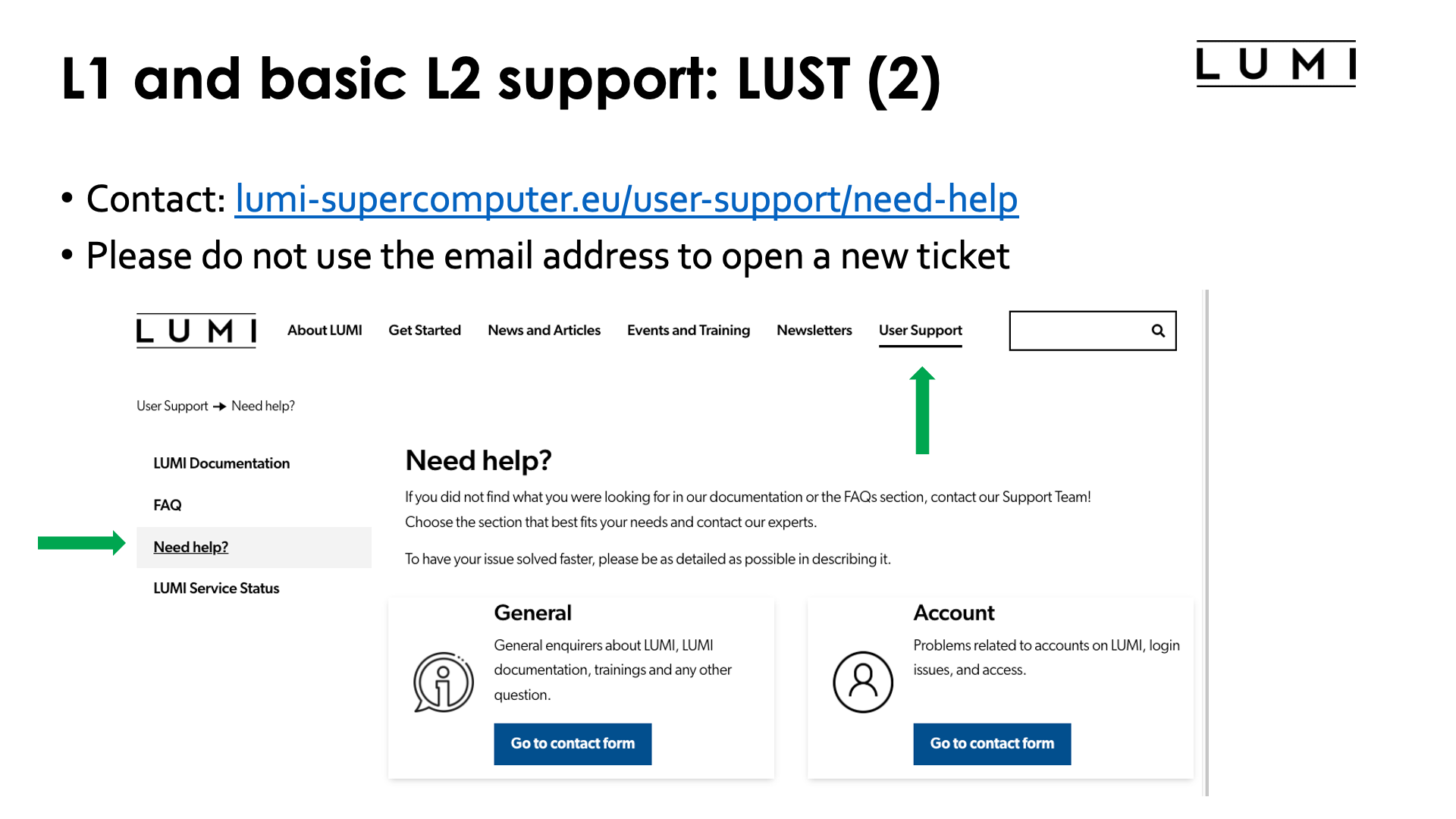 L1 and basic L2: LUST (2)