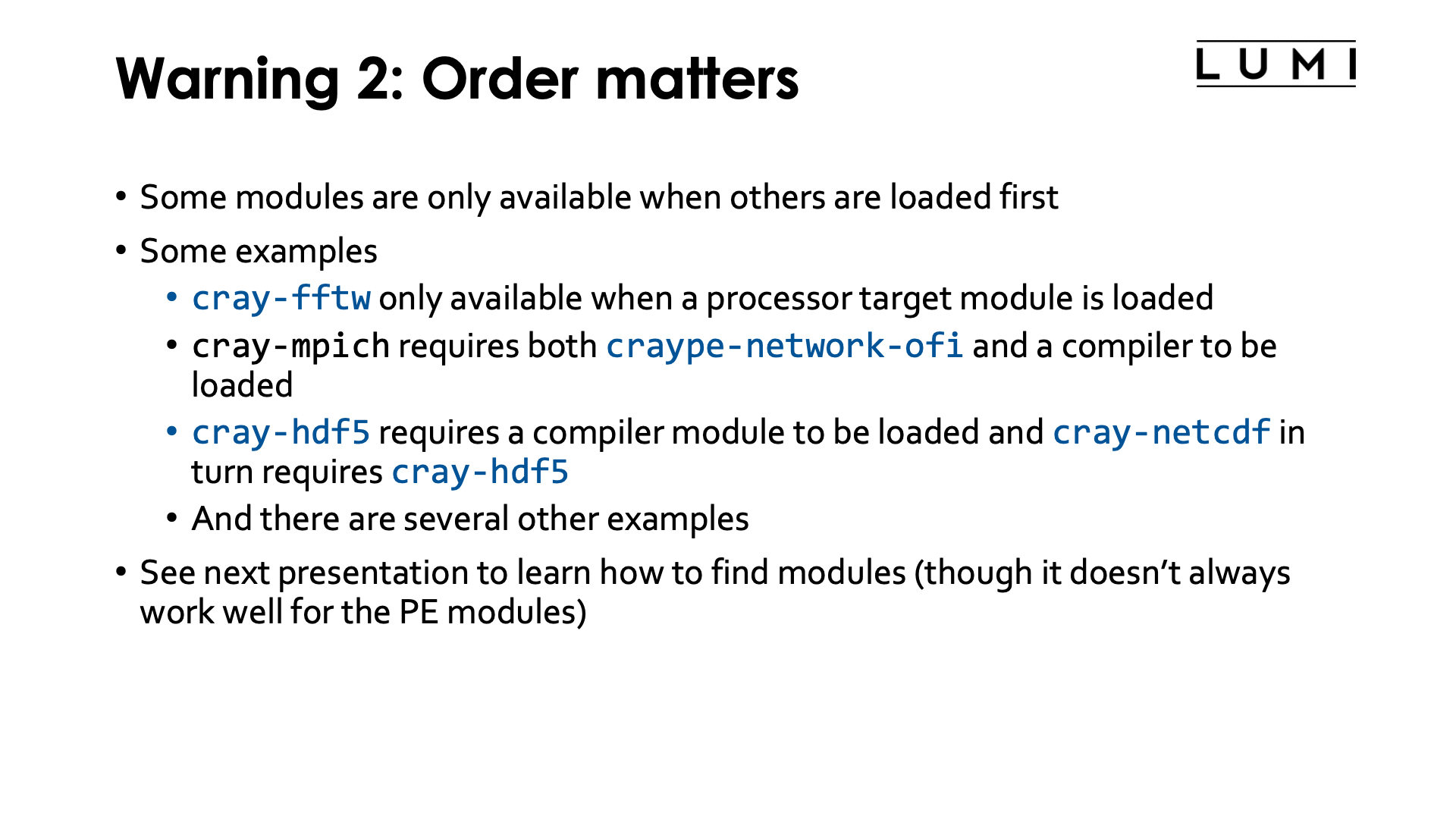 Slide Order of loading modules