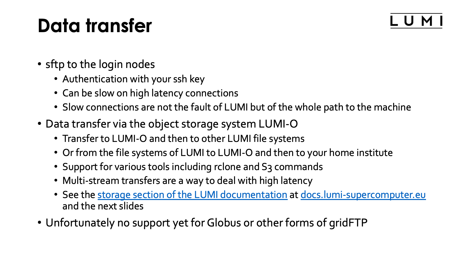 Slide Data Transfer