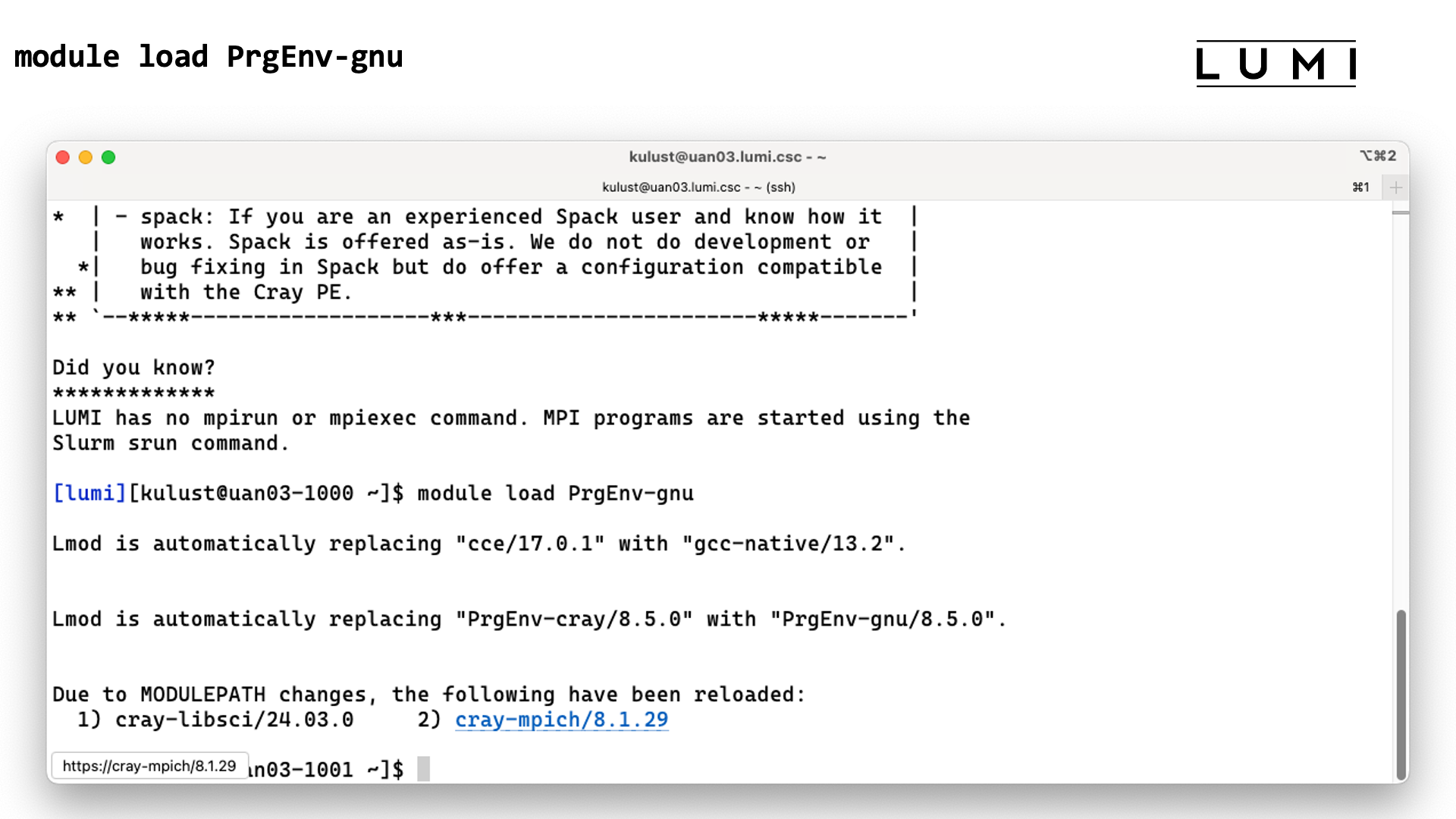 module load PrgEnv-gnu