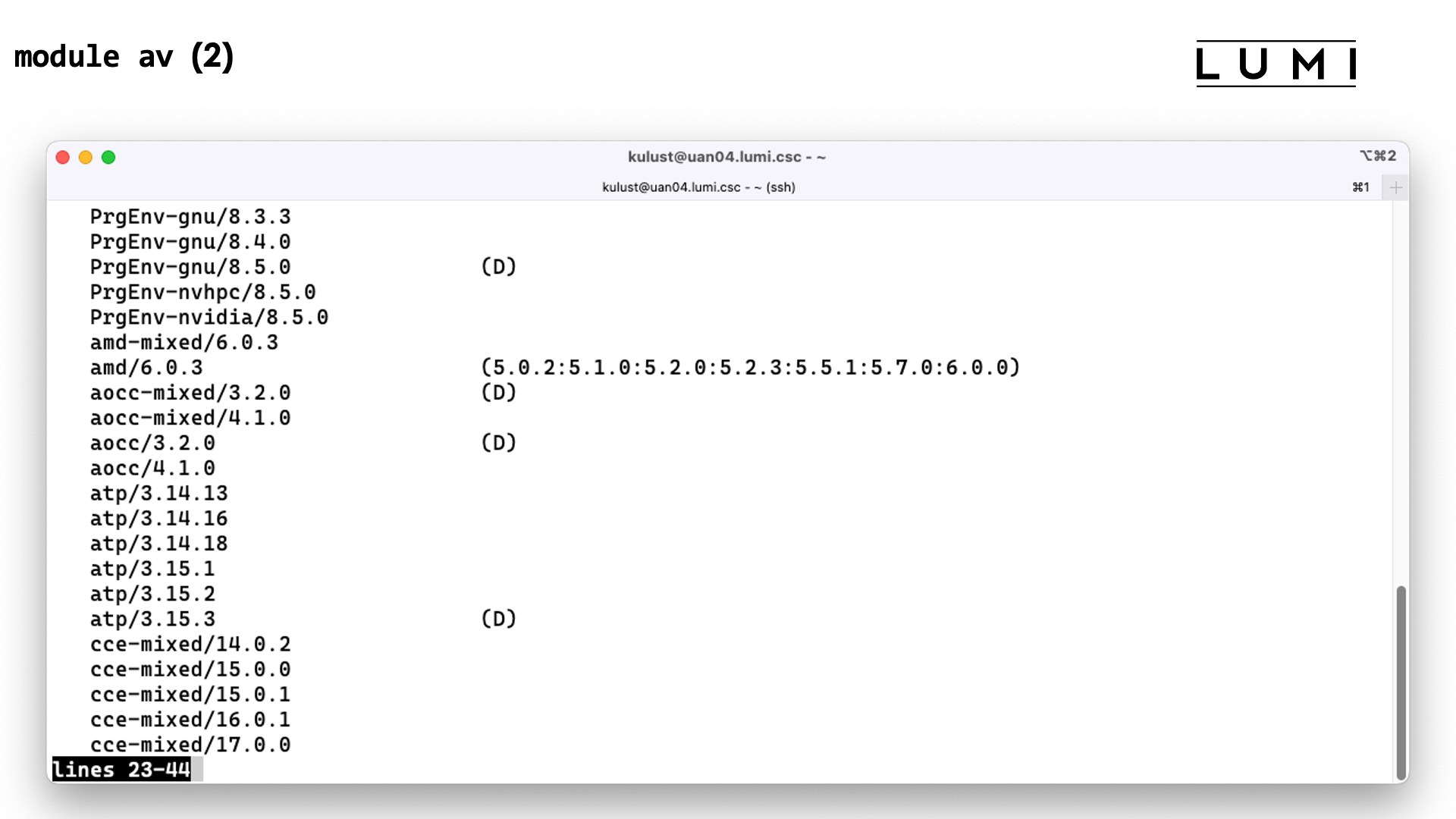 module avail slide 2