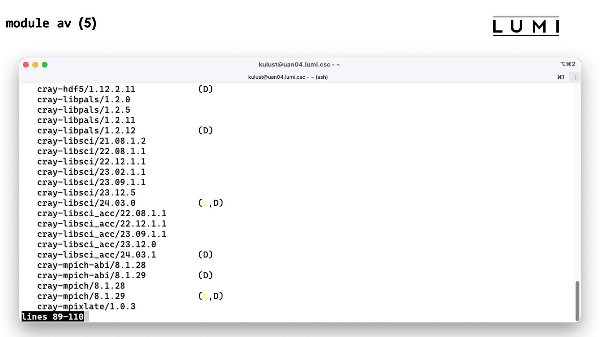 module avail slide 5