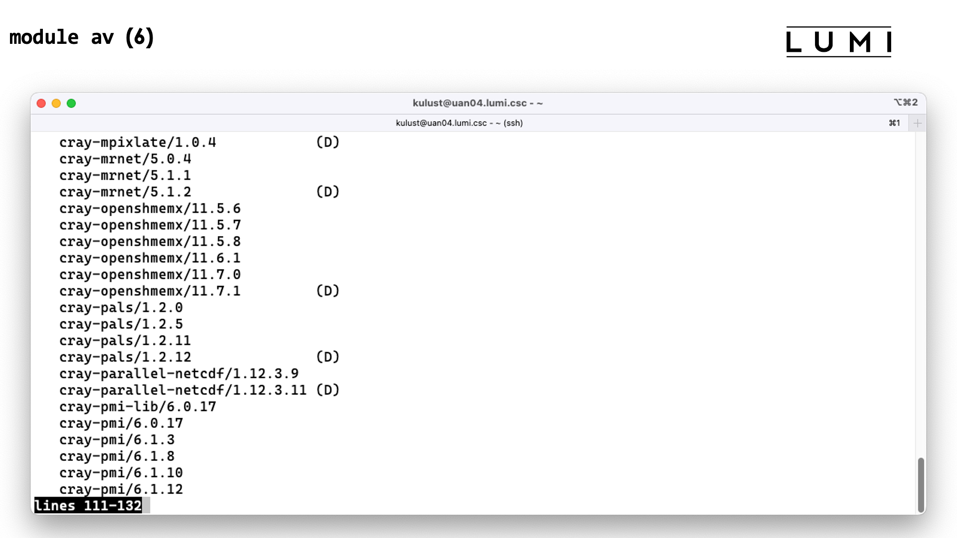 module avail slide 6