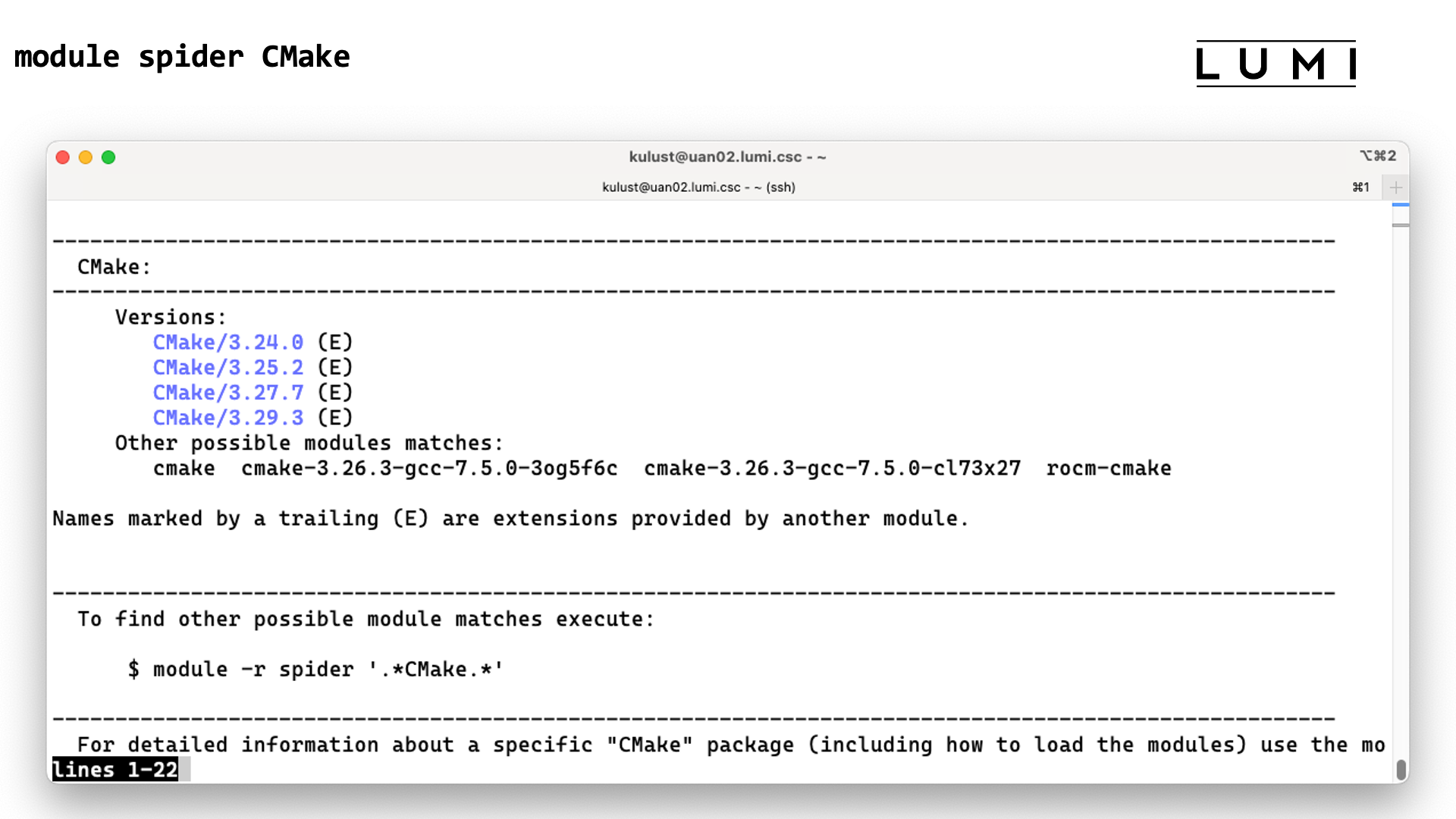 module spider cmake