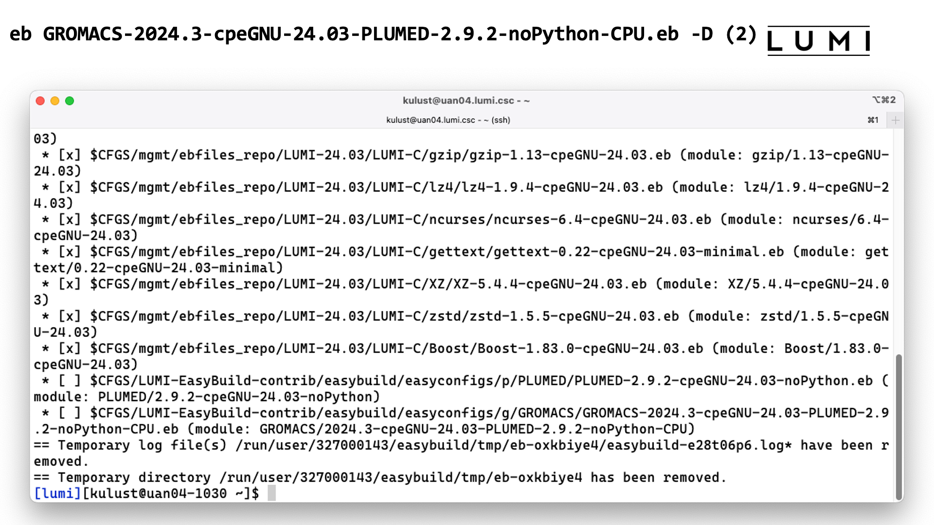 eb GROMACS-2024.3-cpeGNU-24.03-PLUMED-2.9.2-noPython-CPU.eb –D (2)