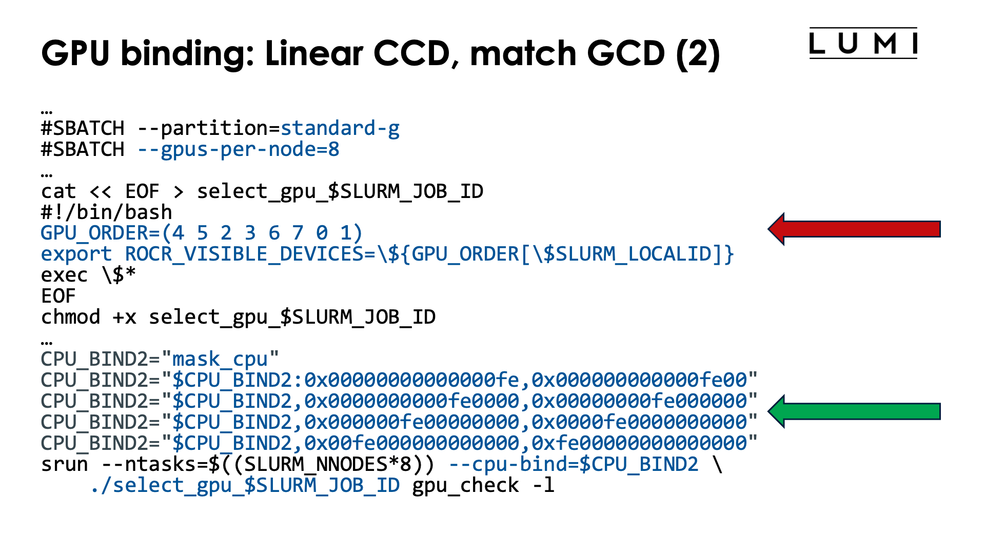 Slide GPU binding: Implementation: Linear CCD, match GCD, OpenMP