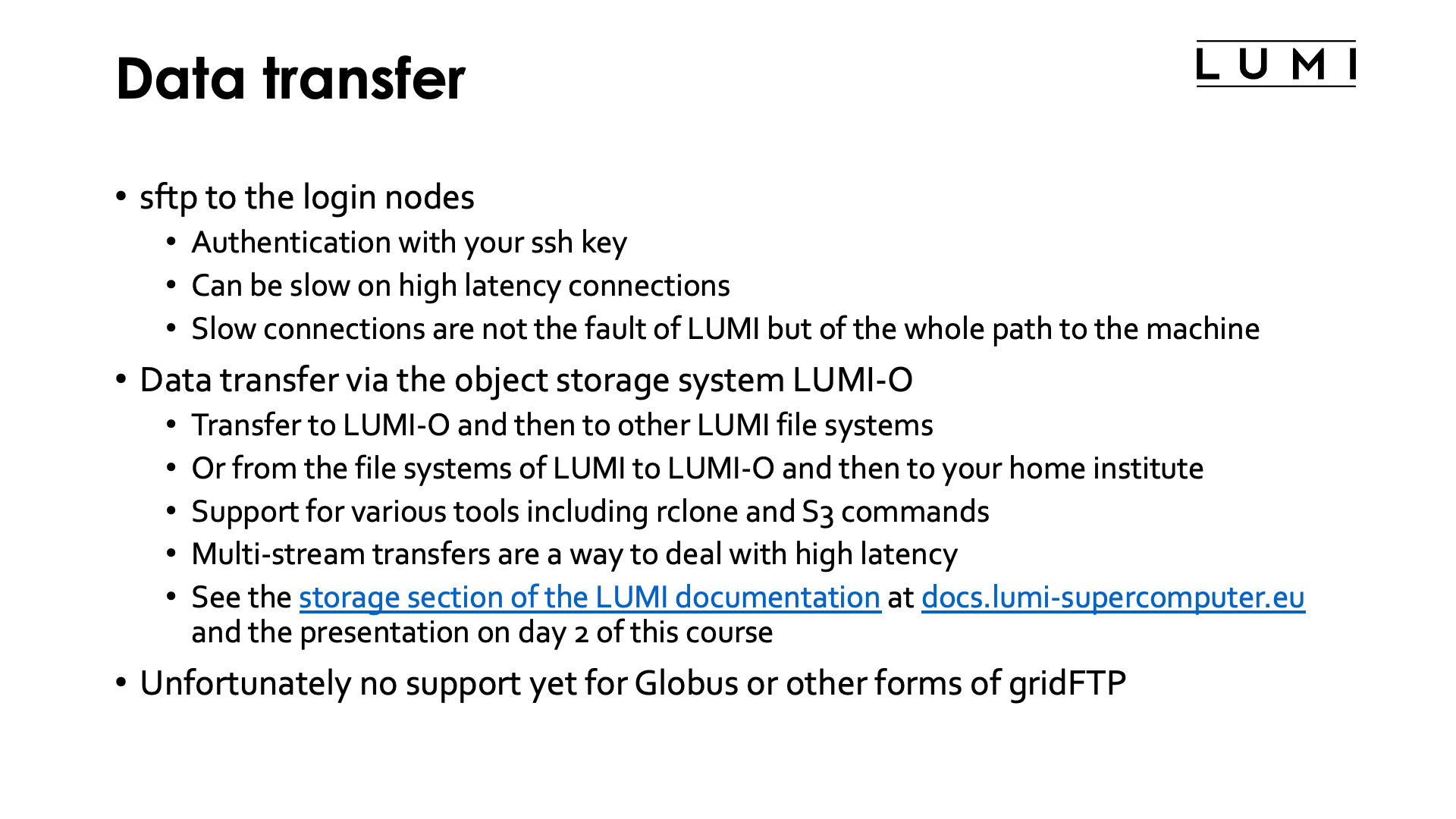 Slide Data Transfer