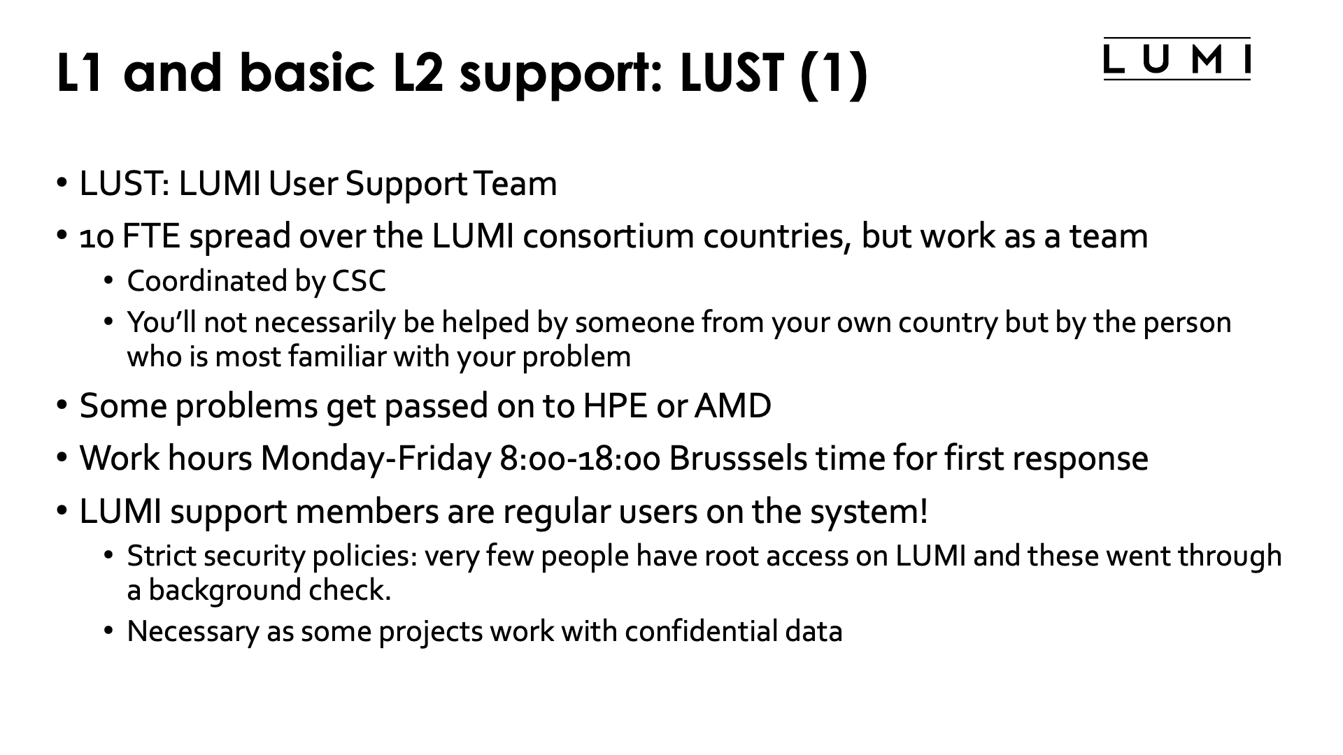 L1 and basic L2: LUST (1)
