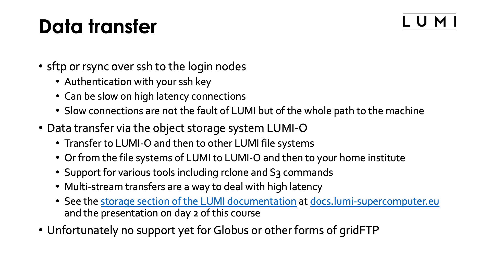 Slide Data Transfer