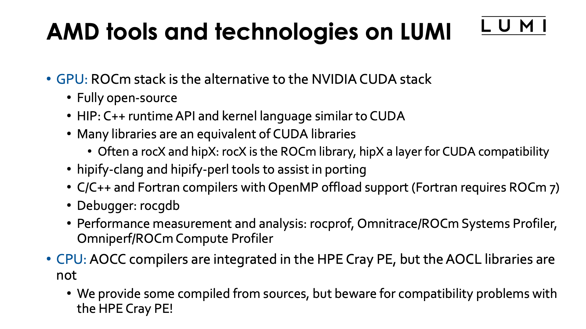 Slide Development environment