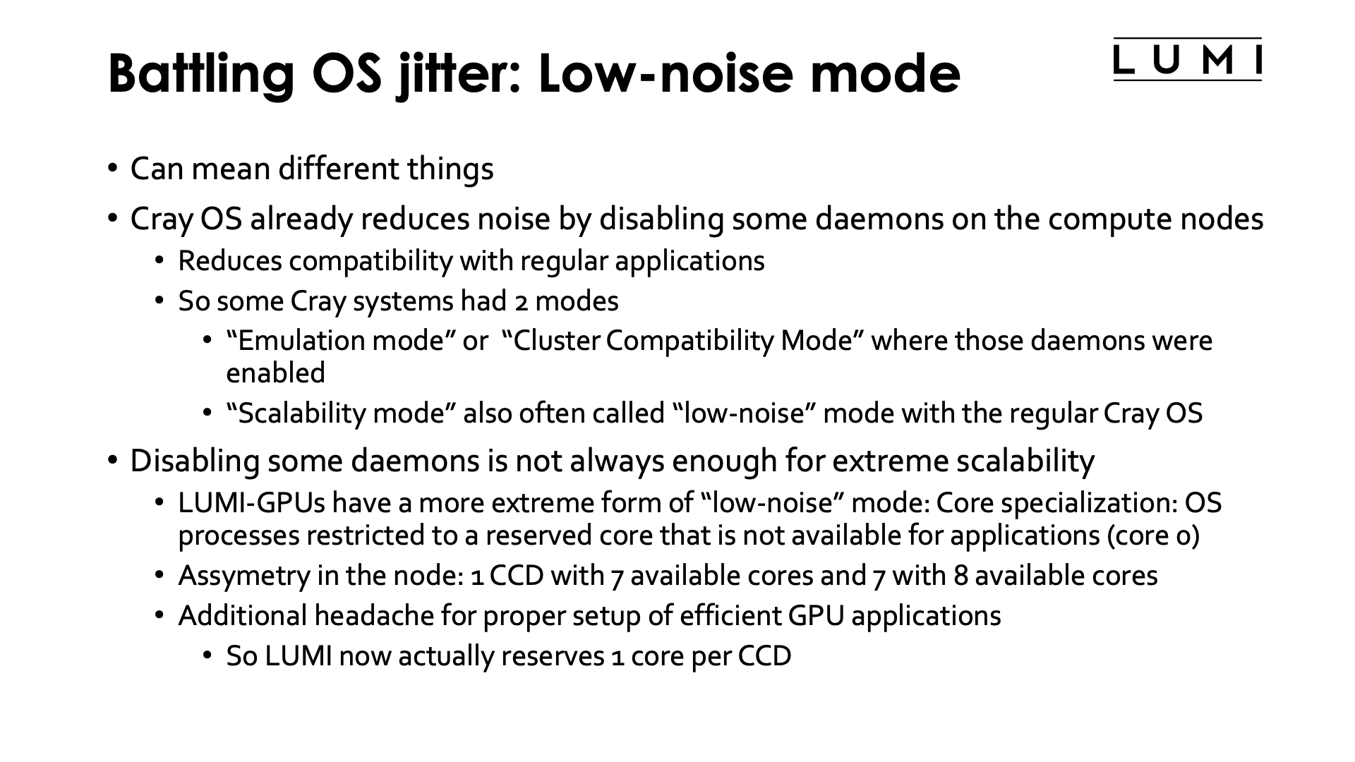 Slide Low-noise mode