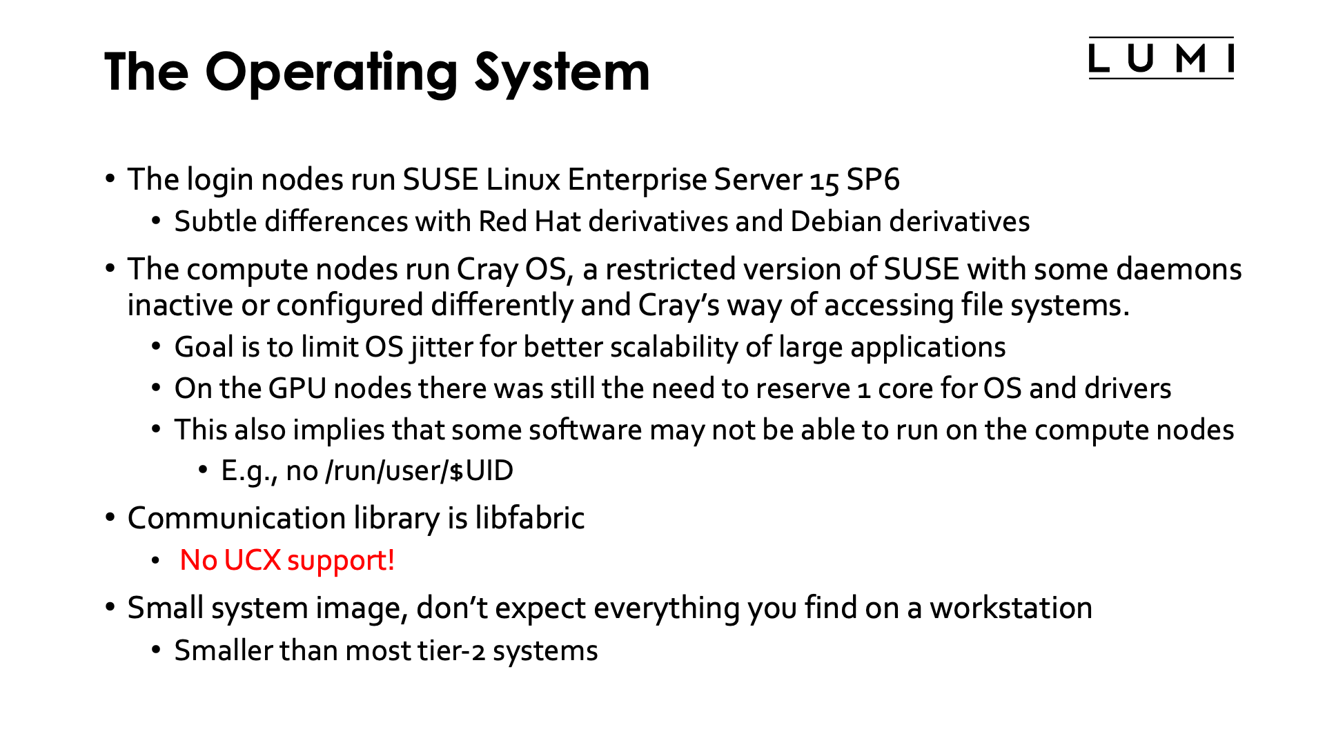Slide The OS on LUMI