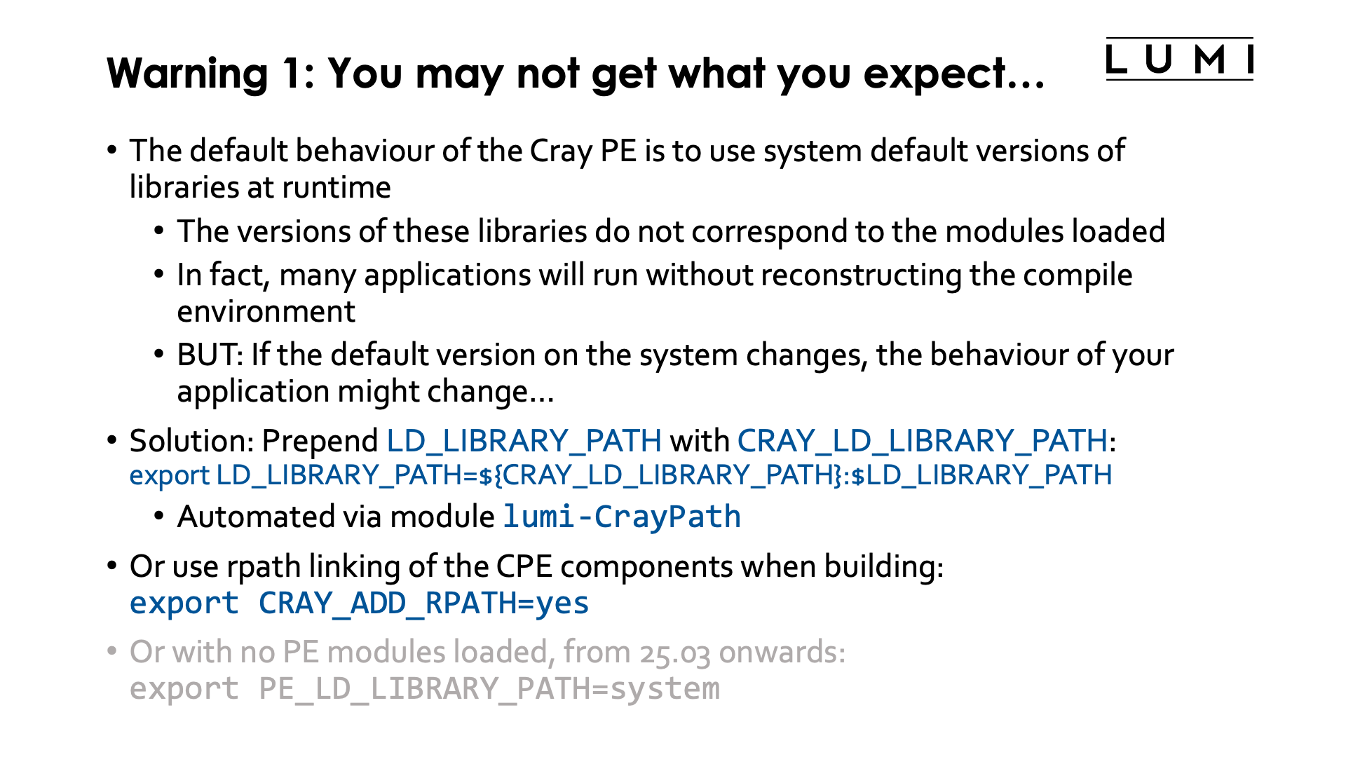 Slide You do not always get what you expect