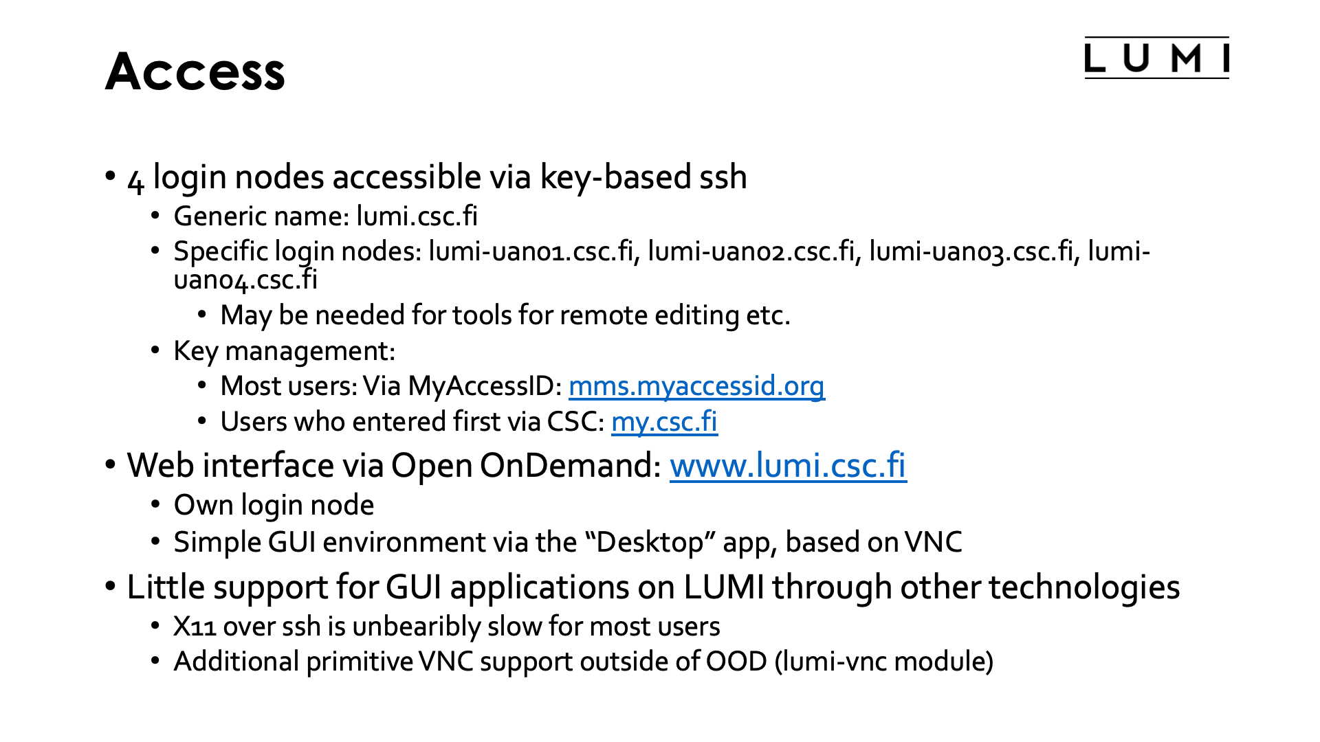 Getting Access to LUMI - LUMI training materials