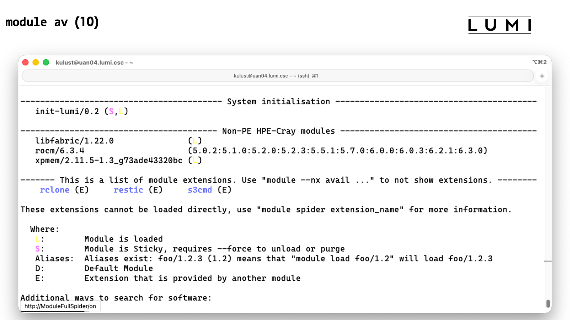 module avail slide 10