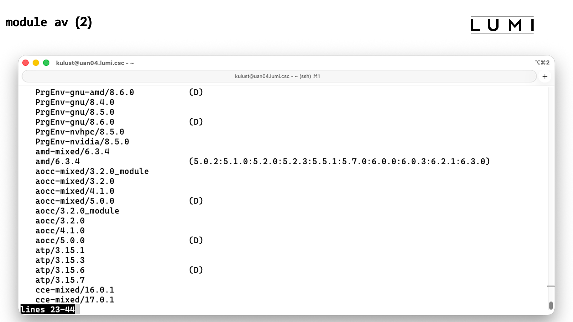 module avail slide 2