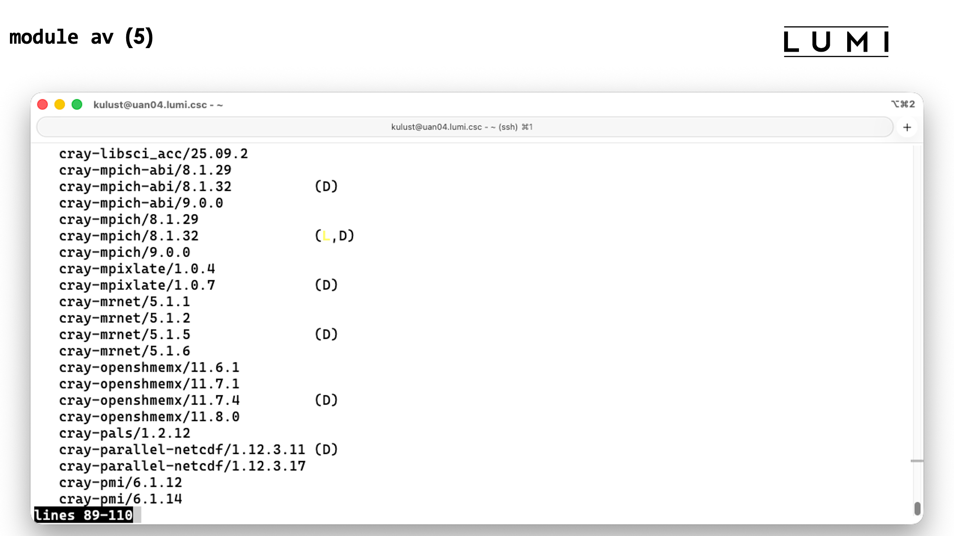 module avail slide 5