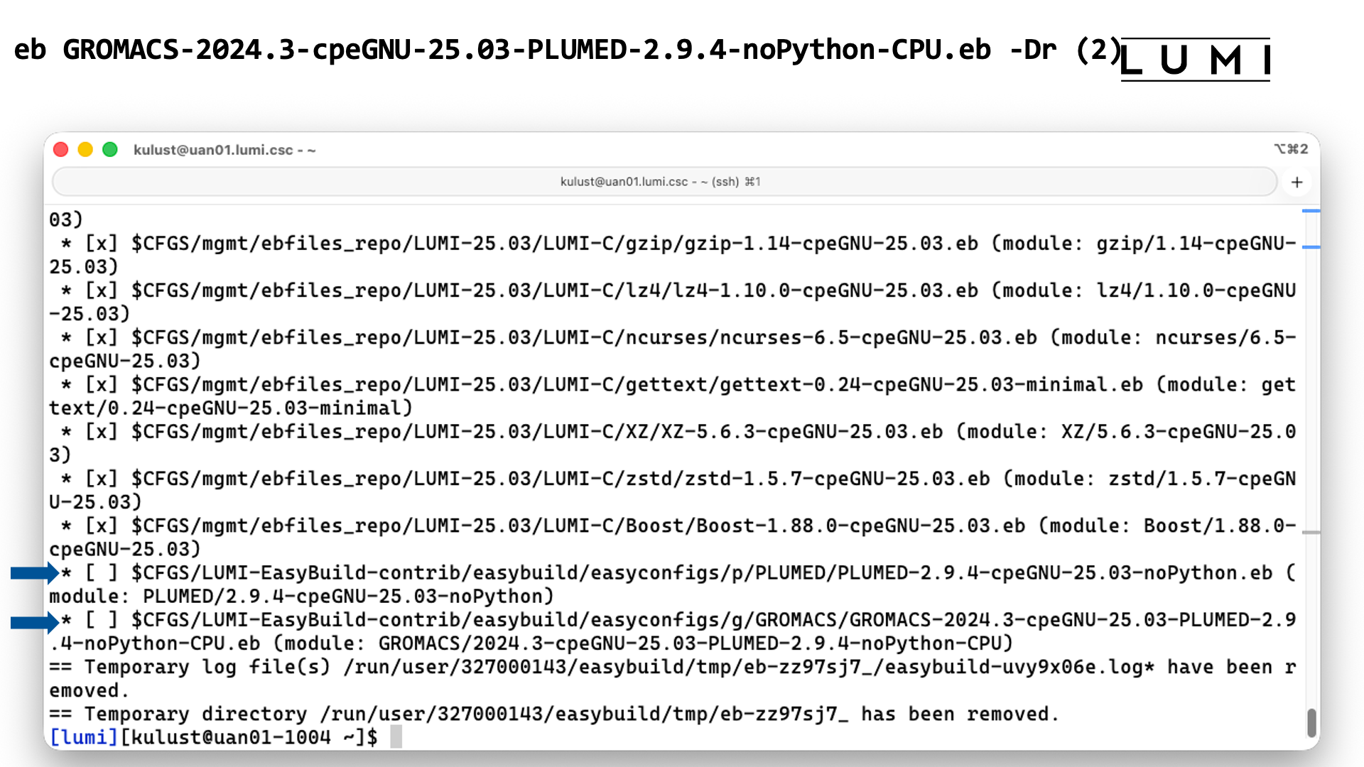 eb GROMACS-2024.3-cpeGNU-24.03-PLUMED-2.9.4-noPython-CPU.eb –D (2)