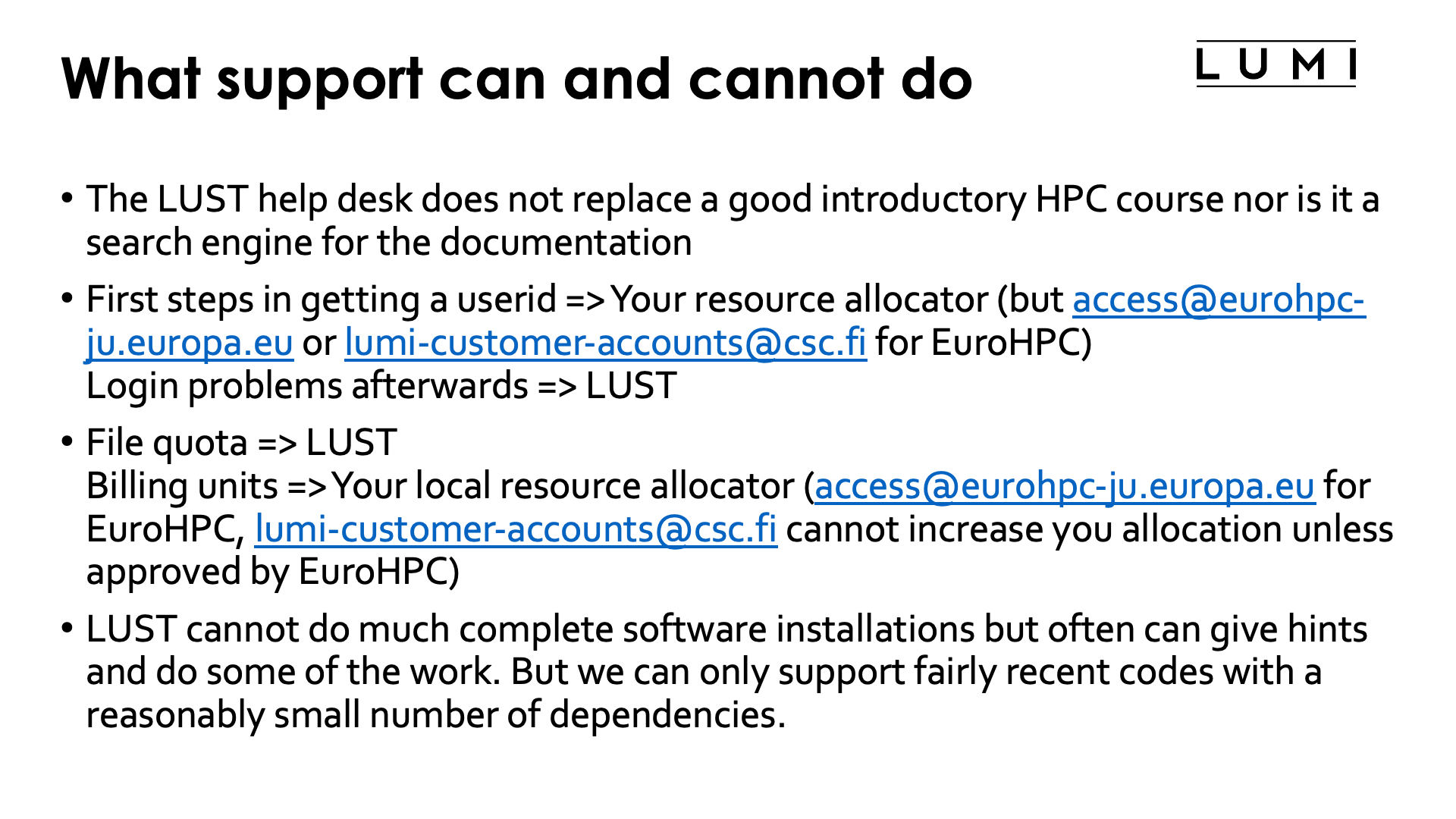 What support can and cannot do (1)
