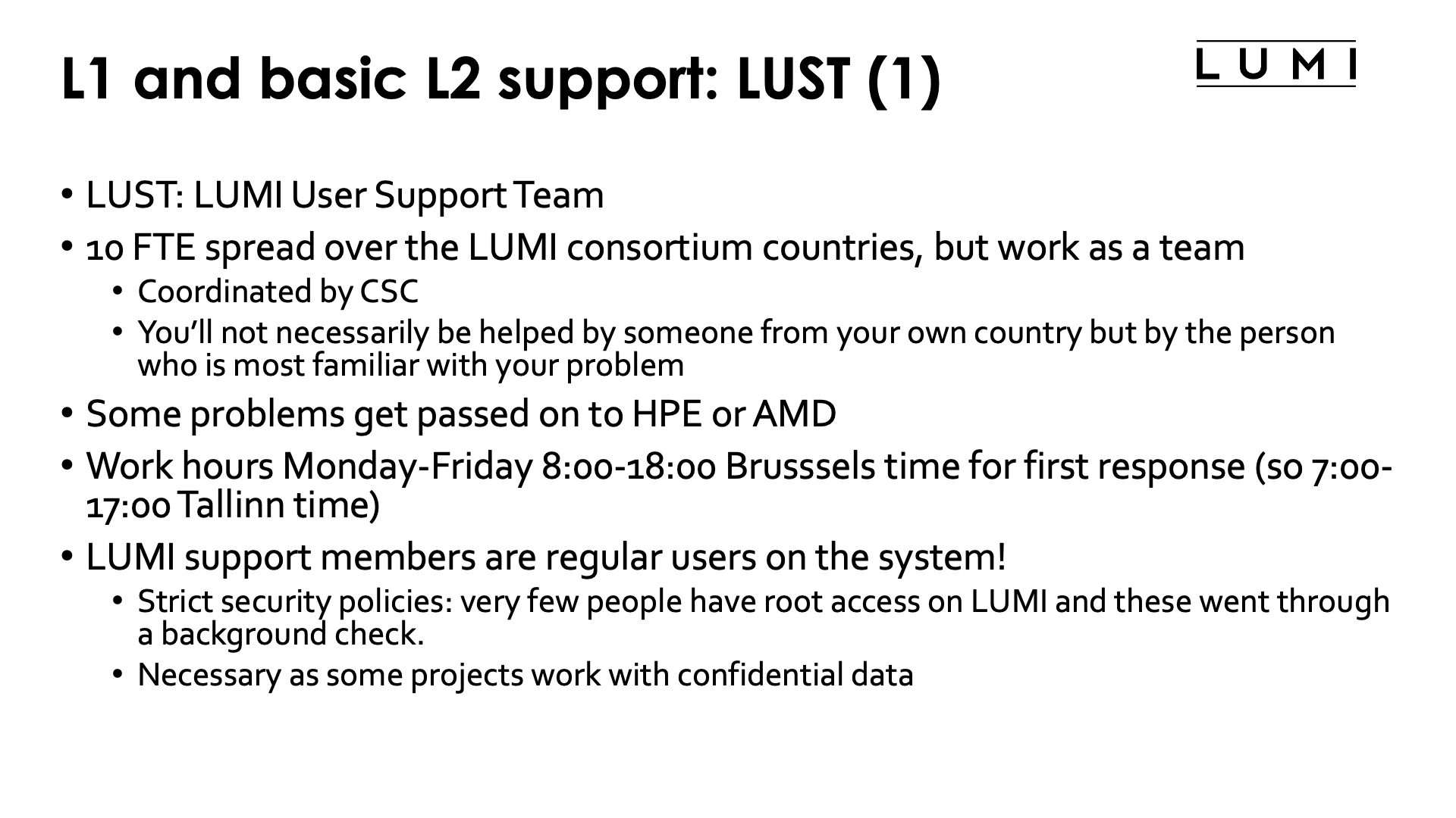 L1 and basic L2: LUST (1)