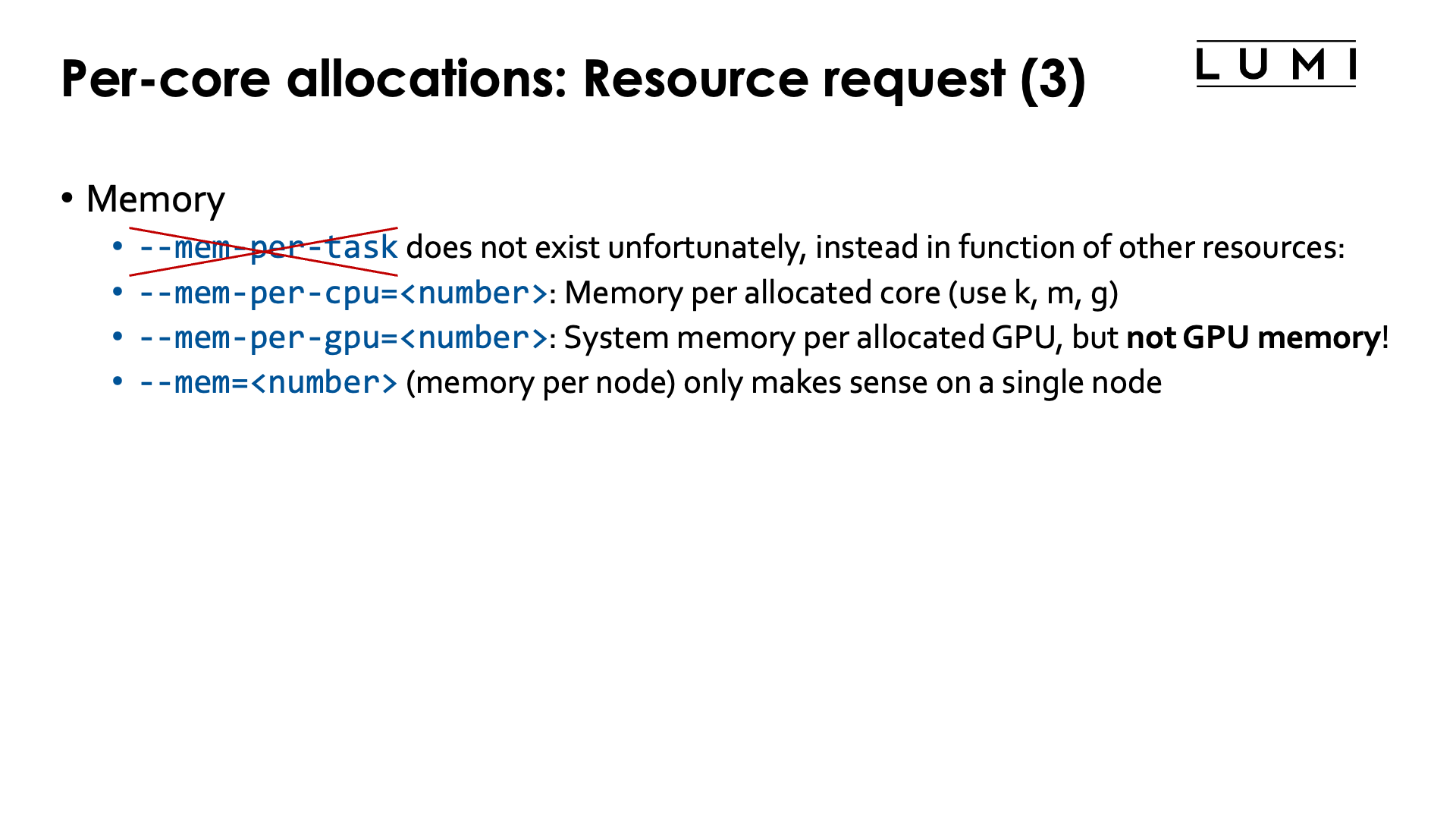 Slide Per core allocations: Resource request (3)