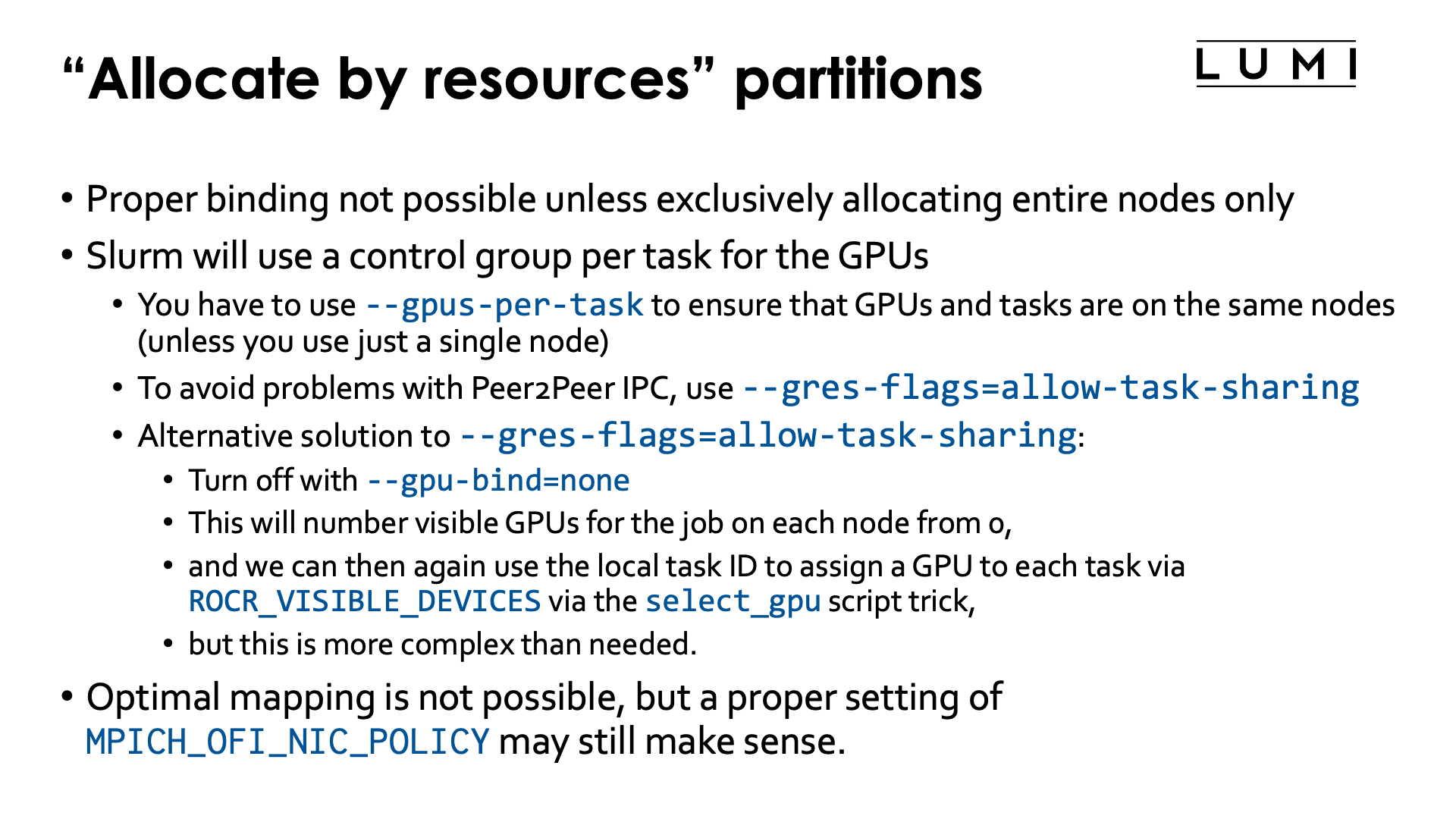 Slide GPU binding: Allocatable-by-resources partitions