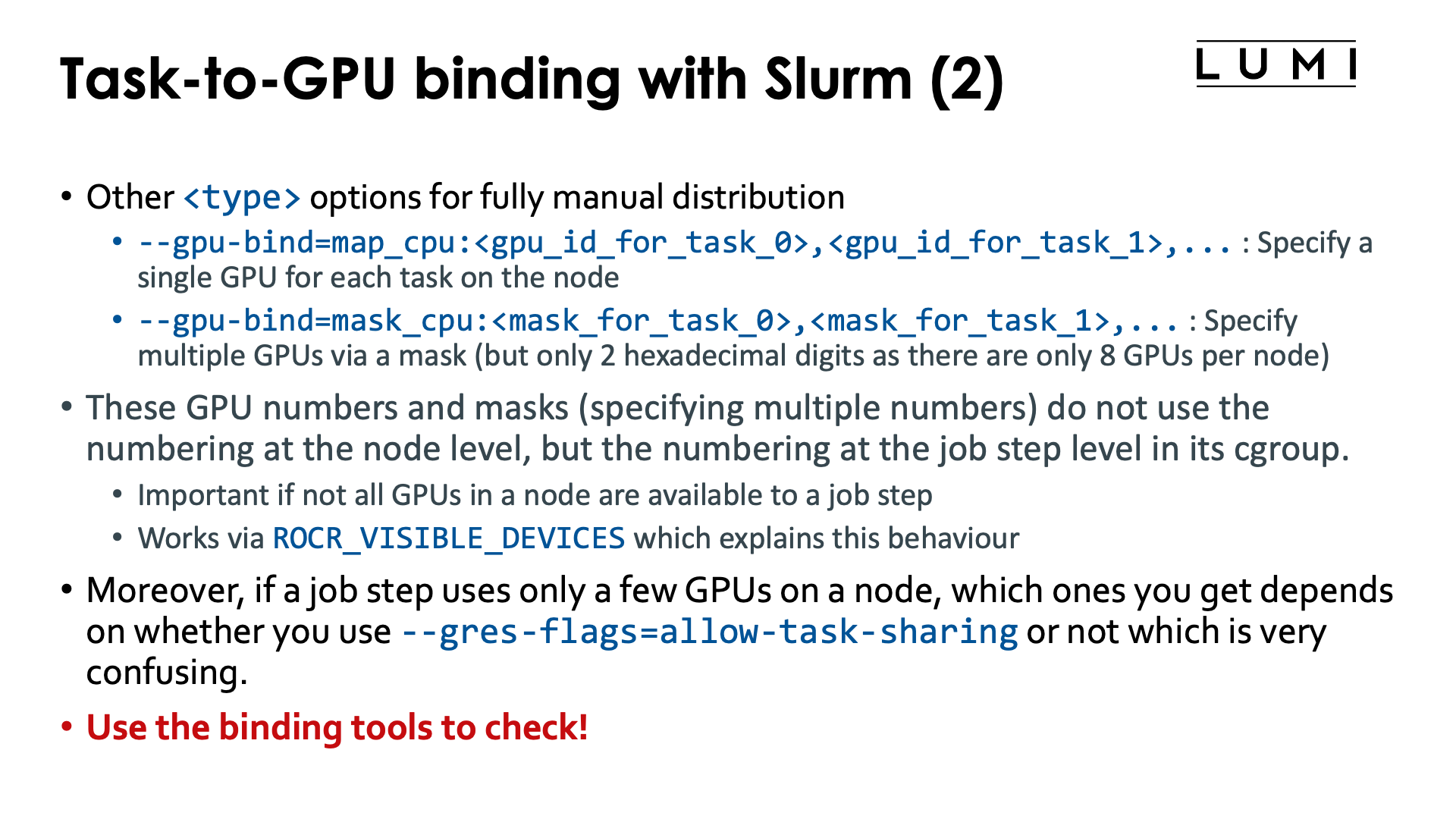 Slide Task-to-GPU binding with Slurm (2)