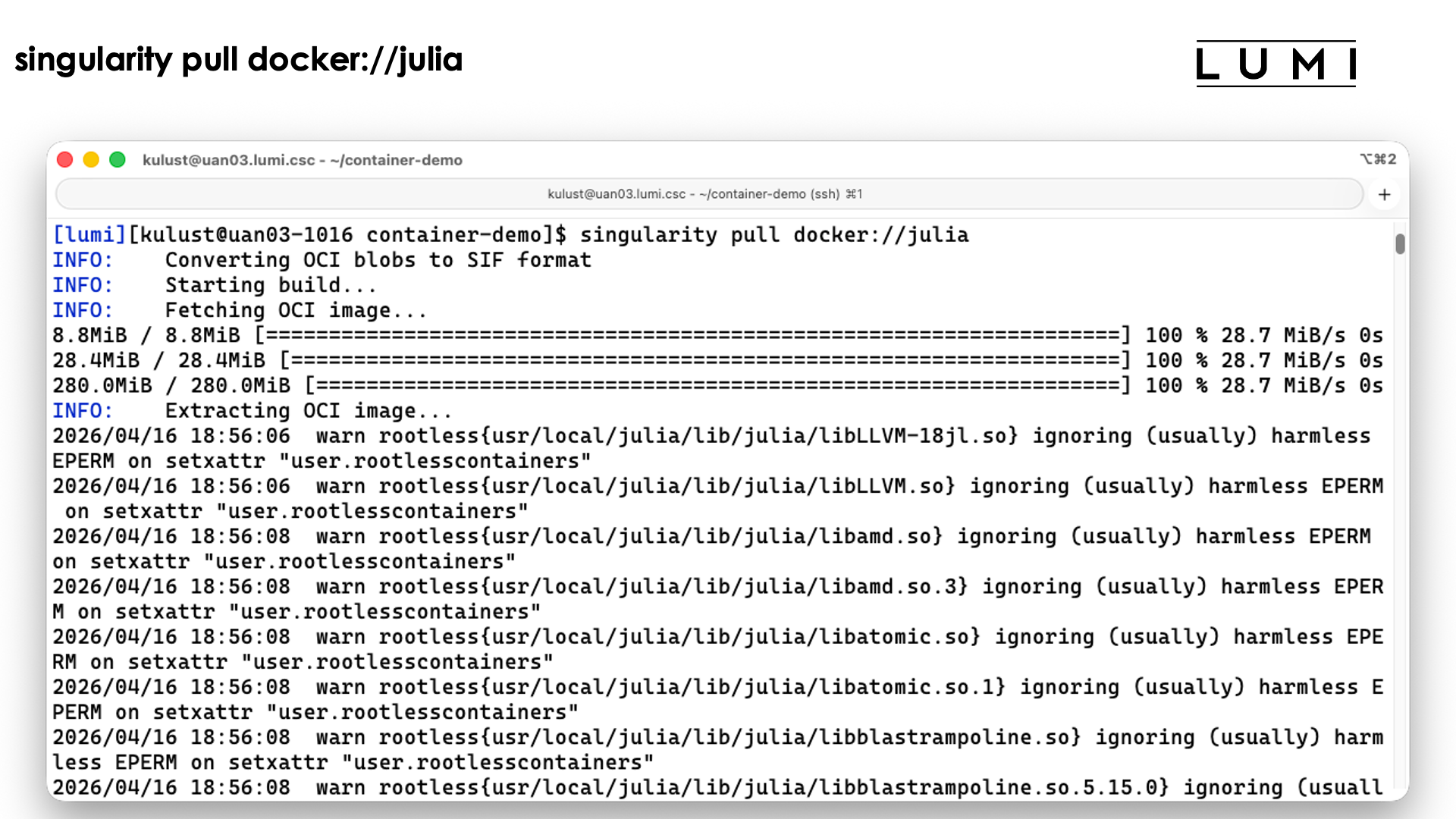 Demo singularity pull slide 1