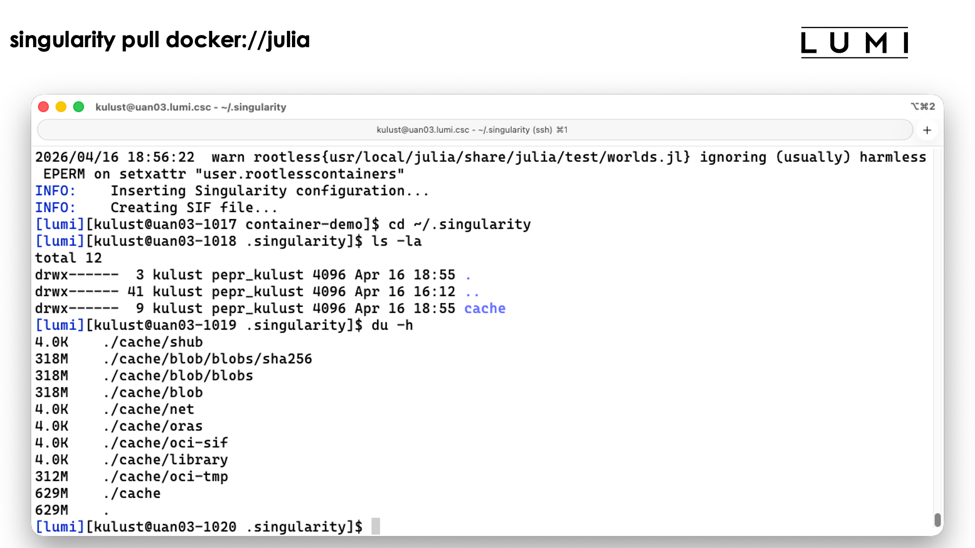 Demo singularity pull slide 3
