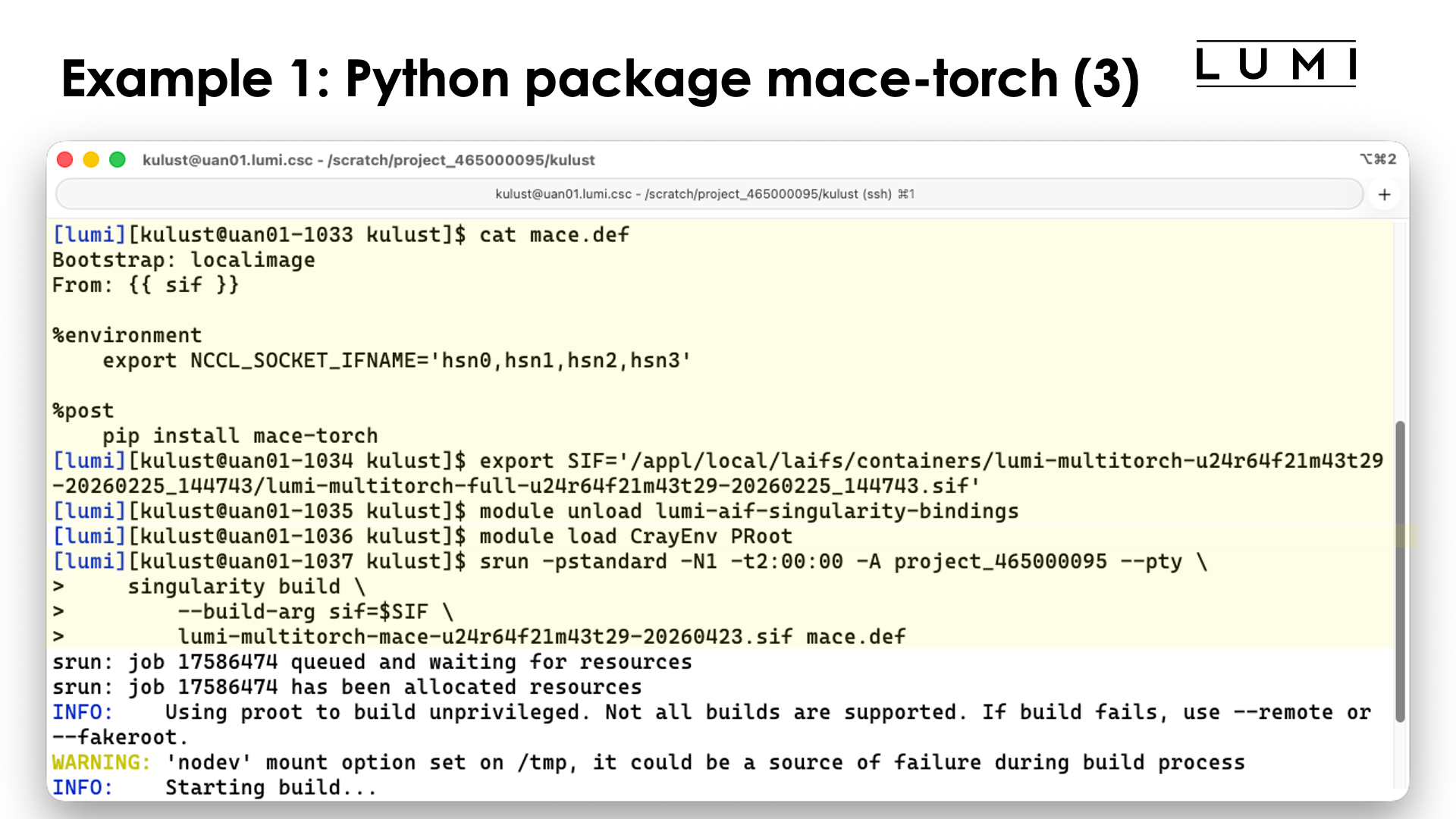 Example 1: Python package mace-torch (3)