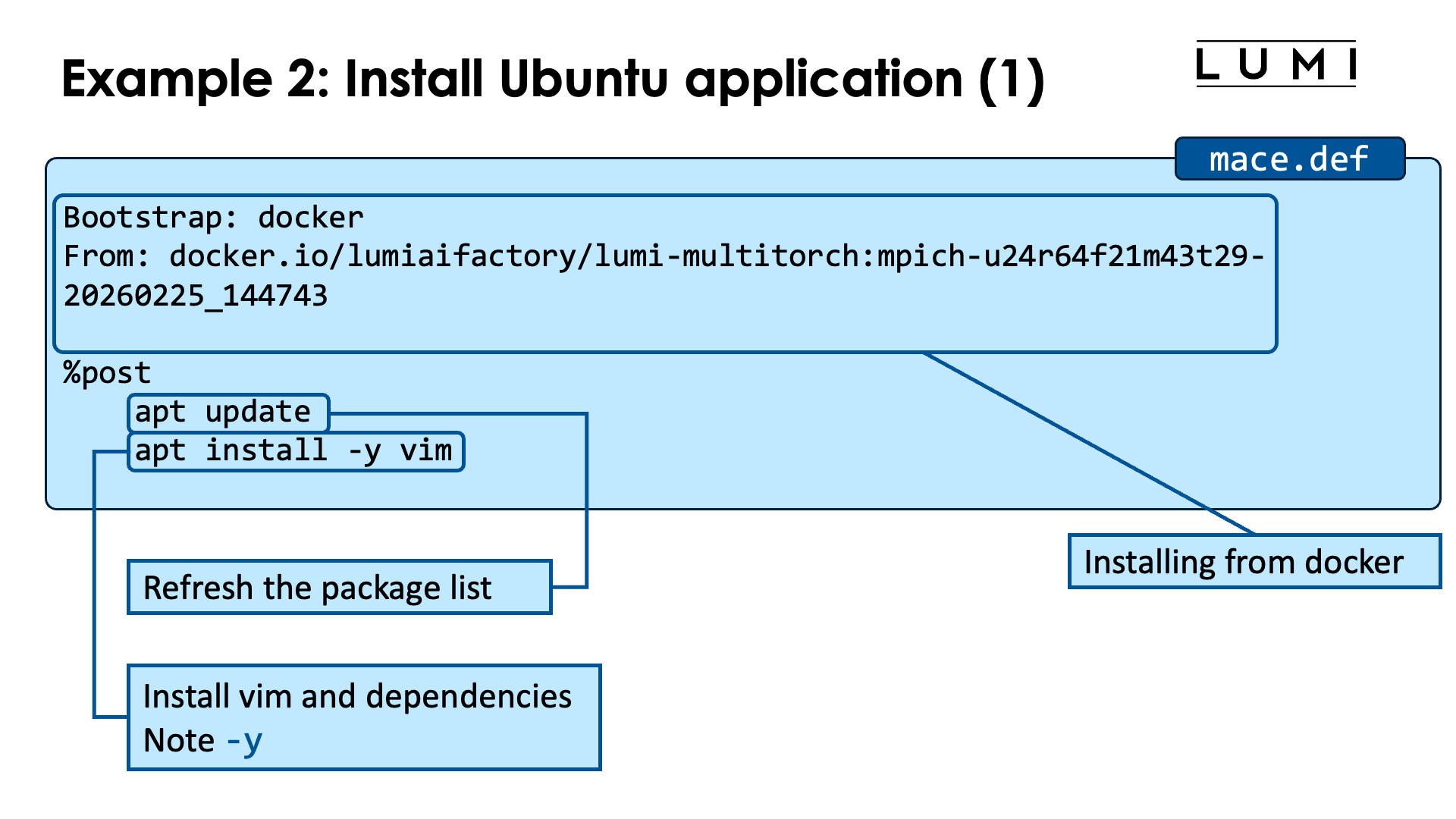 Example 2: Install Ubuntu application (1)