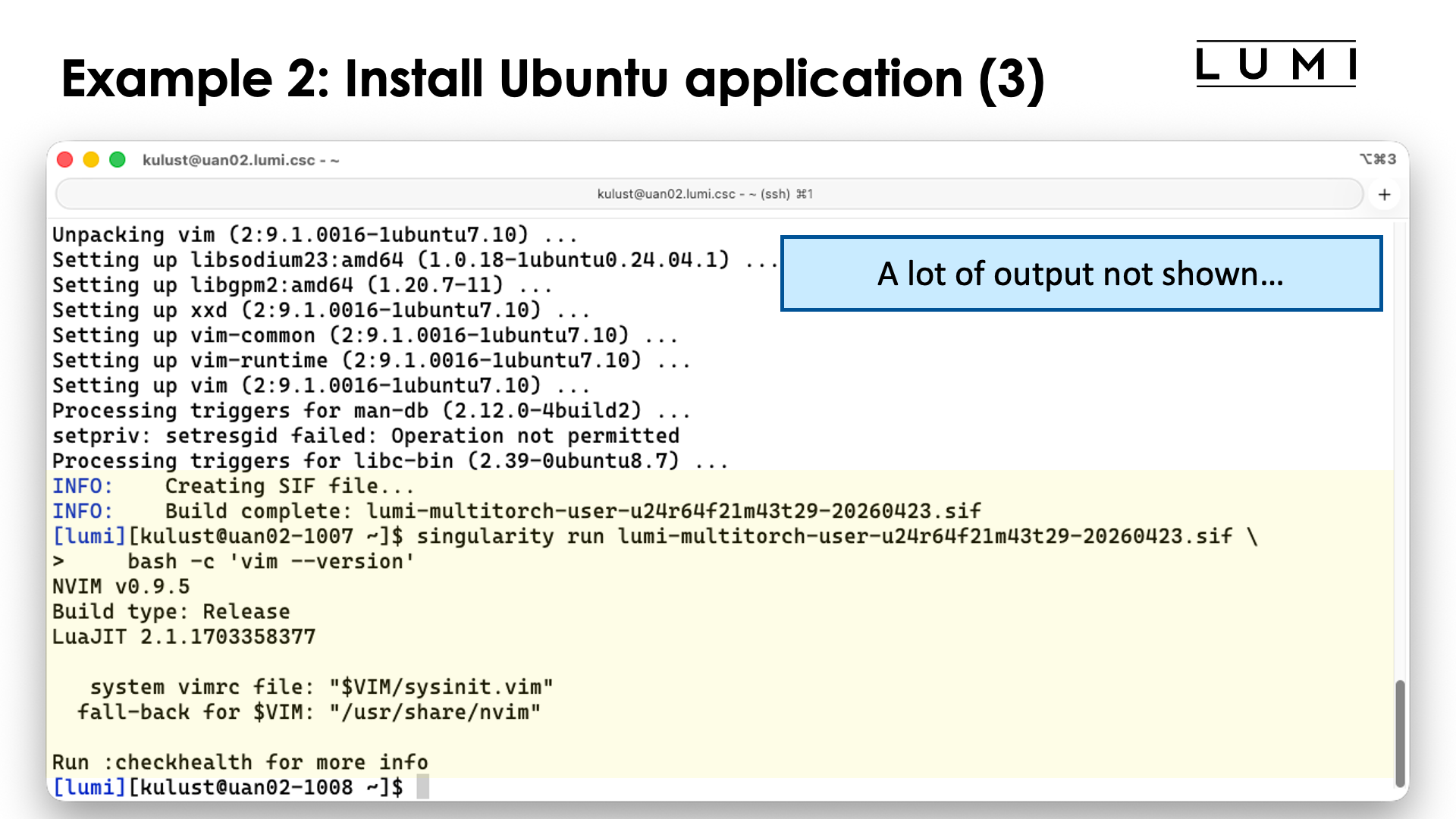 Example 2: Install Ubuntu application (3)