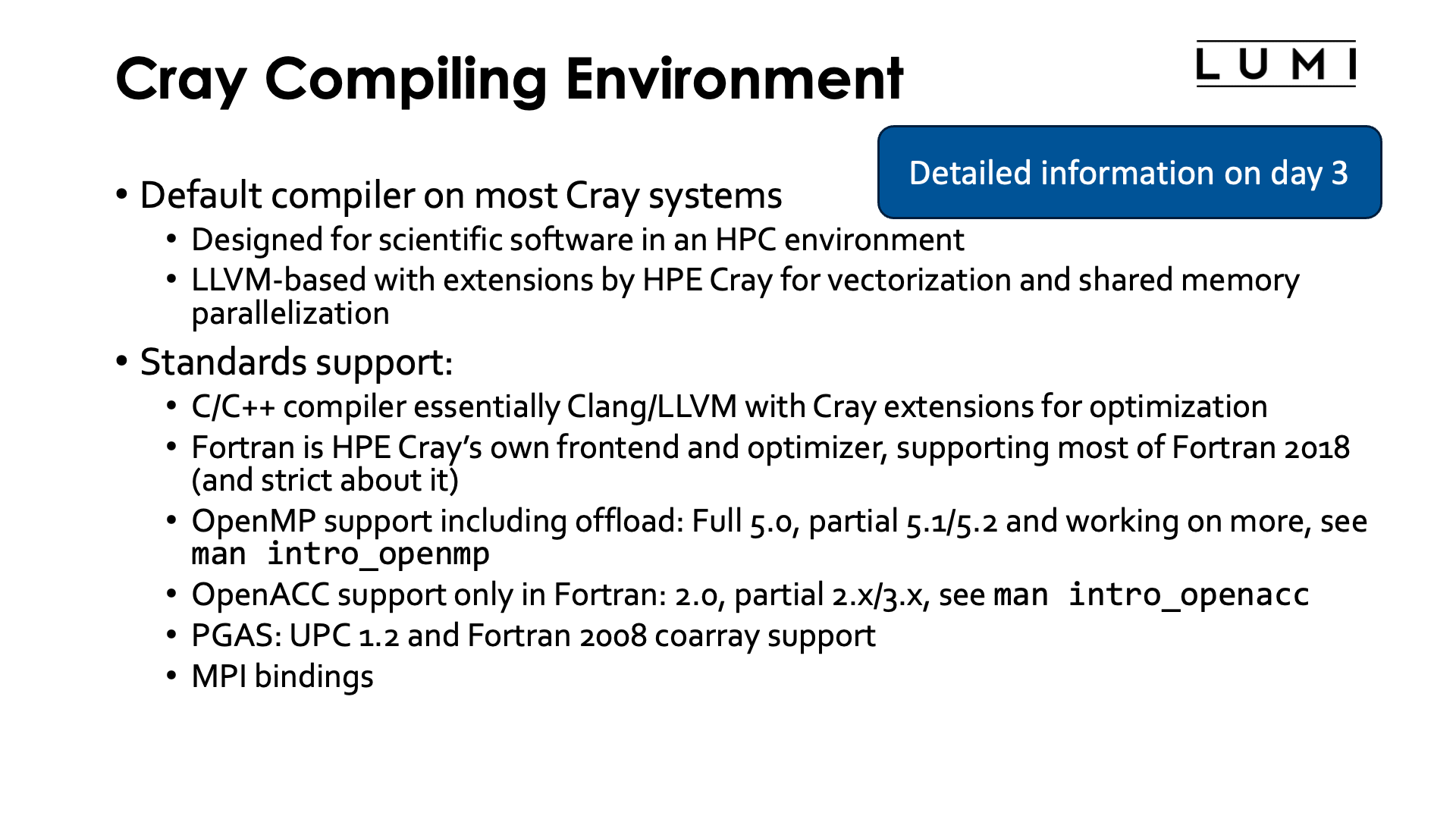 Slide Cray Compiling Environment