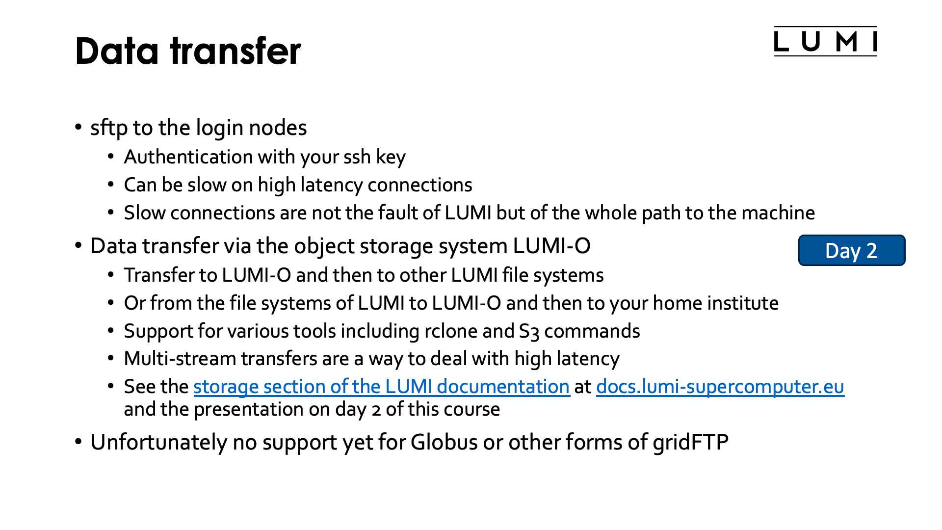 Slide Data Transfer