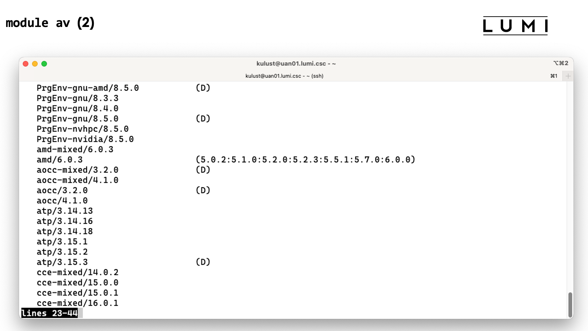 module avail slide 2