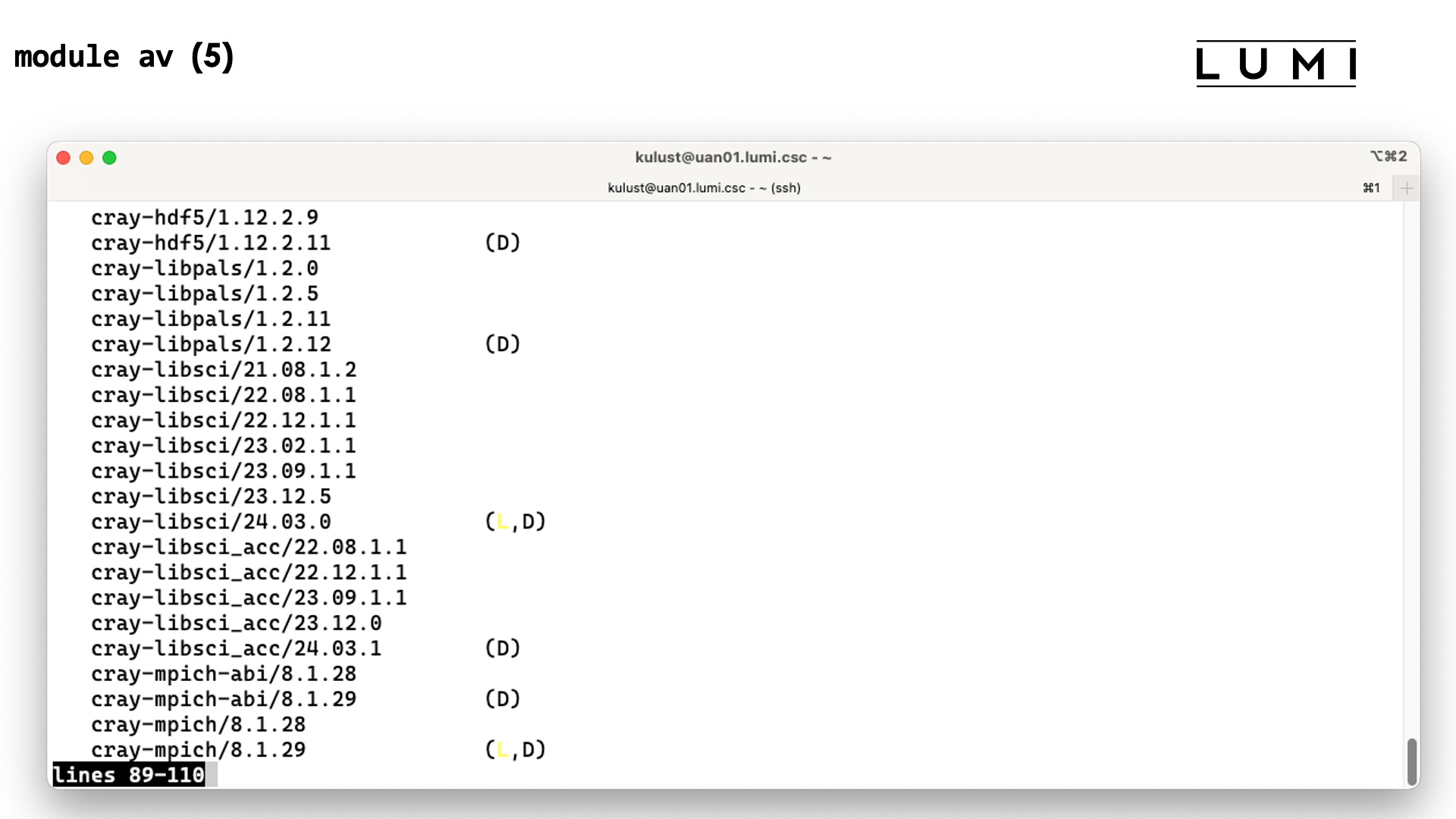 module avail slide 5