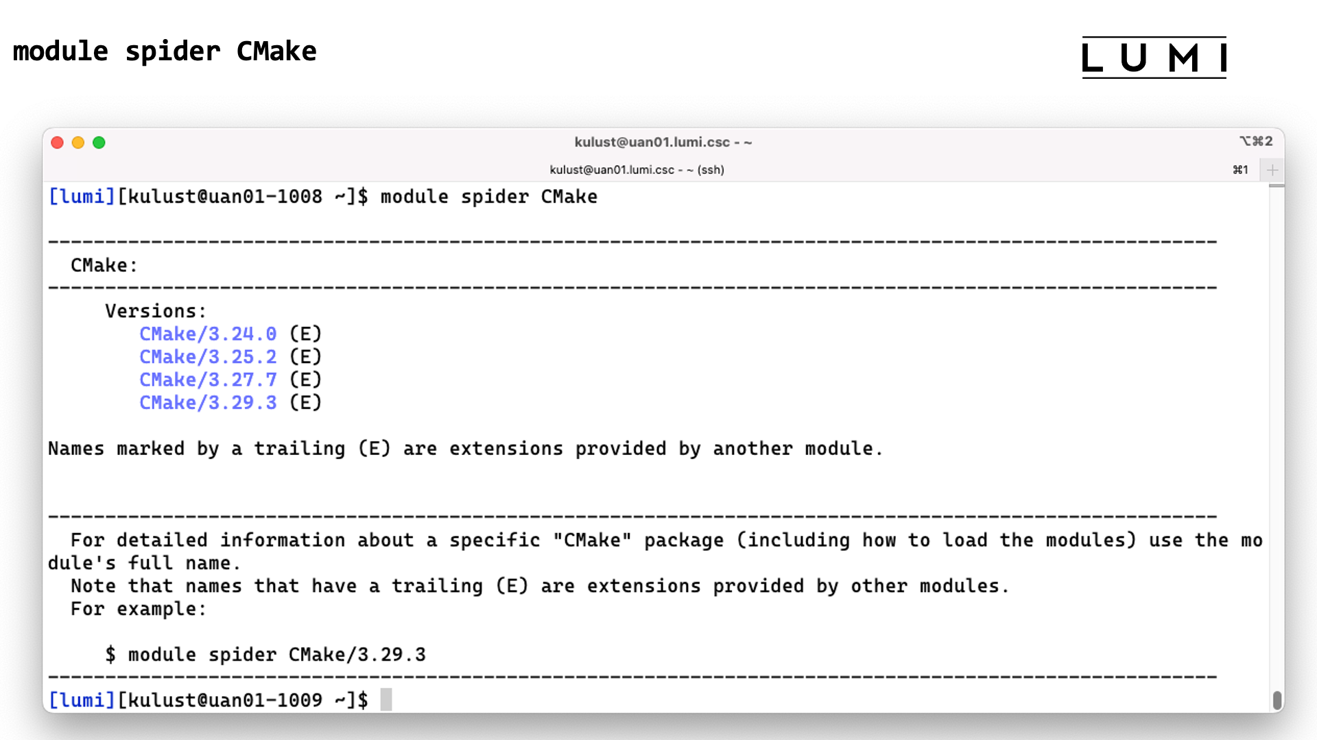 module spider CMake