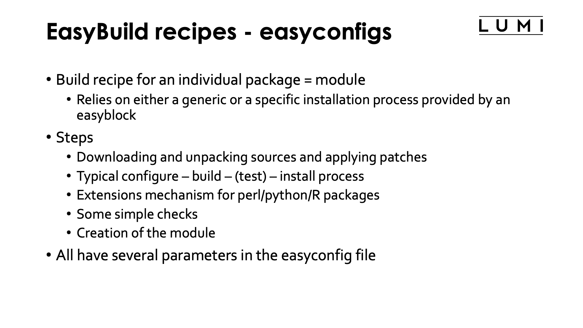 EasyBuild recipes - easyconfigs