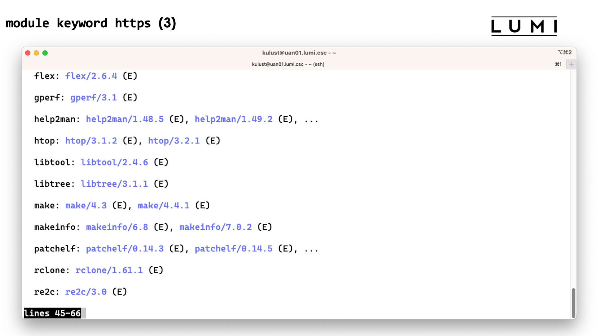 module keyword demo slide 3